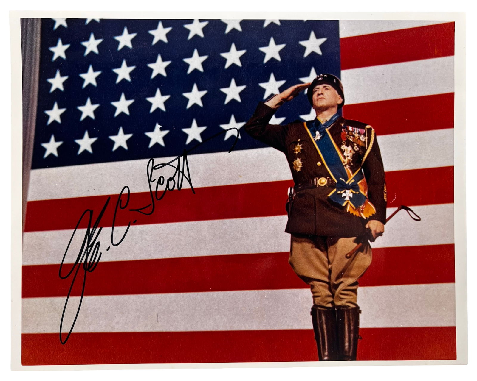 George C. Scott Autographed "Patton" Salute Photo (1 of 3)