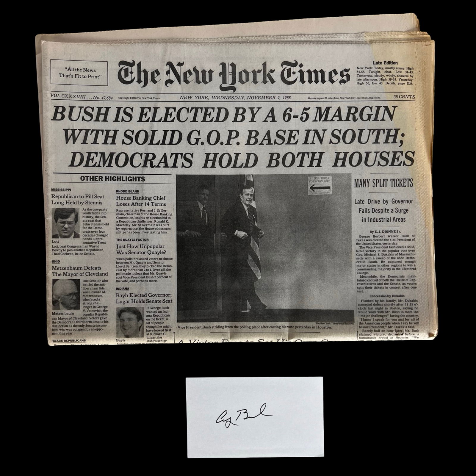 President George H. W. Bush Autograph/ Signature (1 of 3)