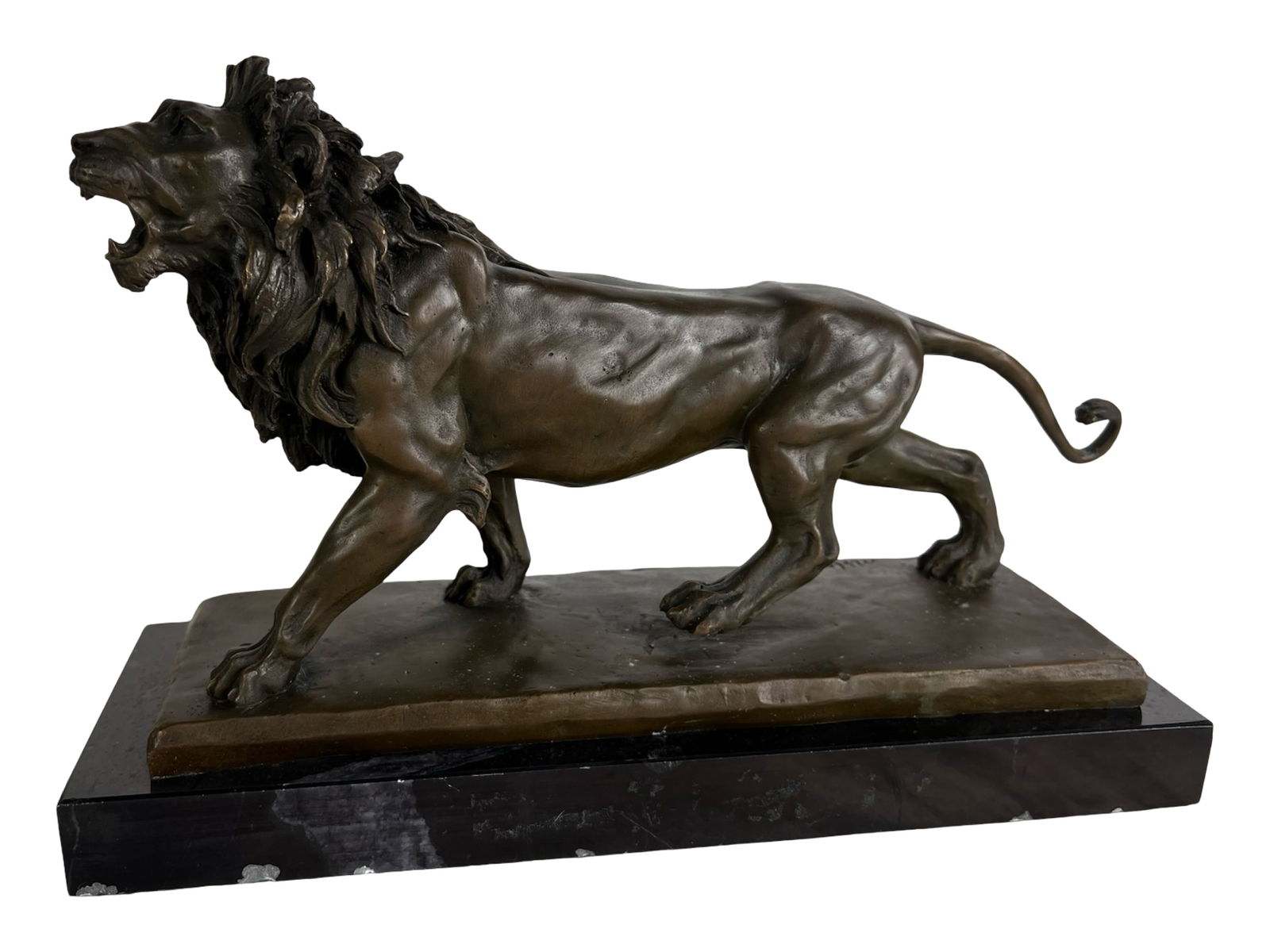 Miguel Lopez "Milo" Bronze Roaring Lion Sculpture (1 of 4)