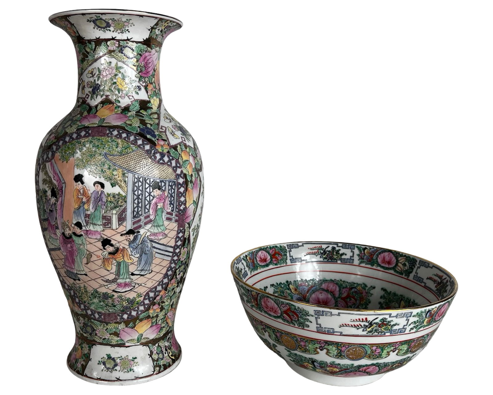 Chinese Canton Famille Rose Decorative Porcelain (1 of 11)