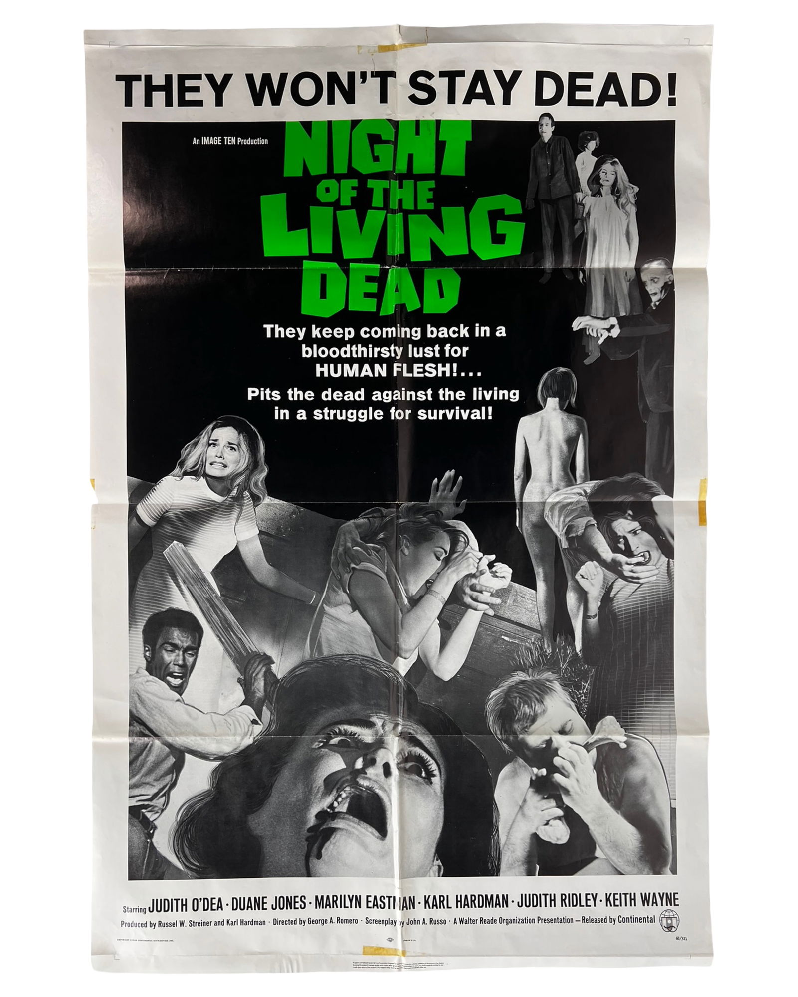 1968 "Night of the Living Dead" Movie Poster (1 of 7)
