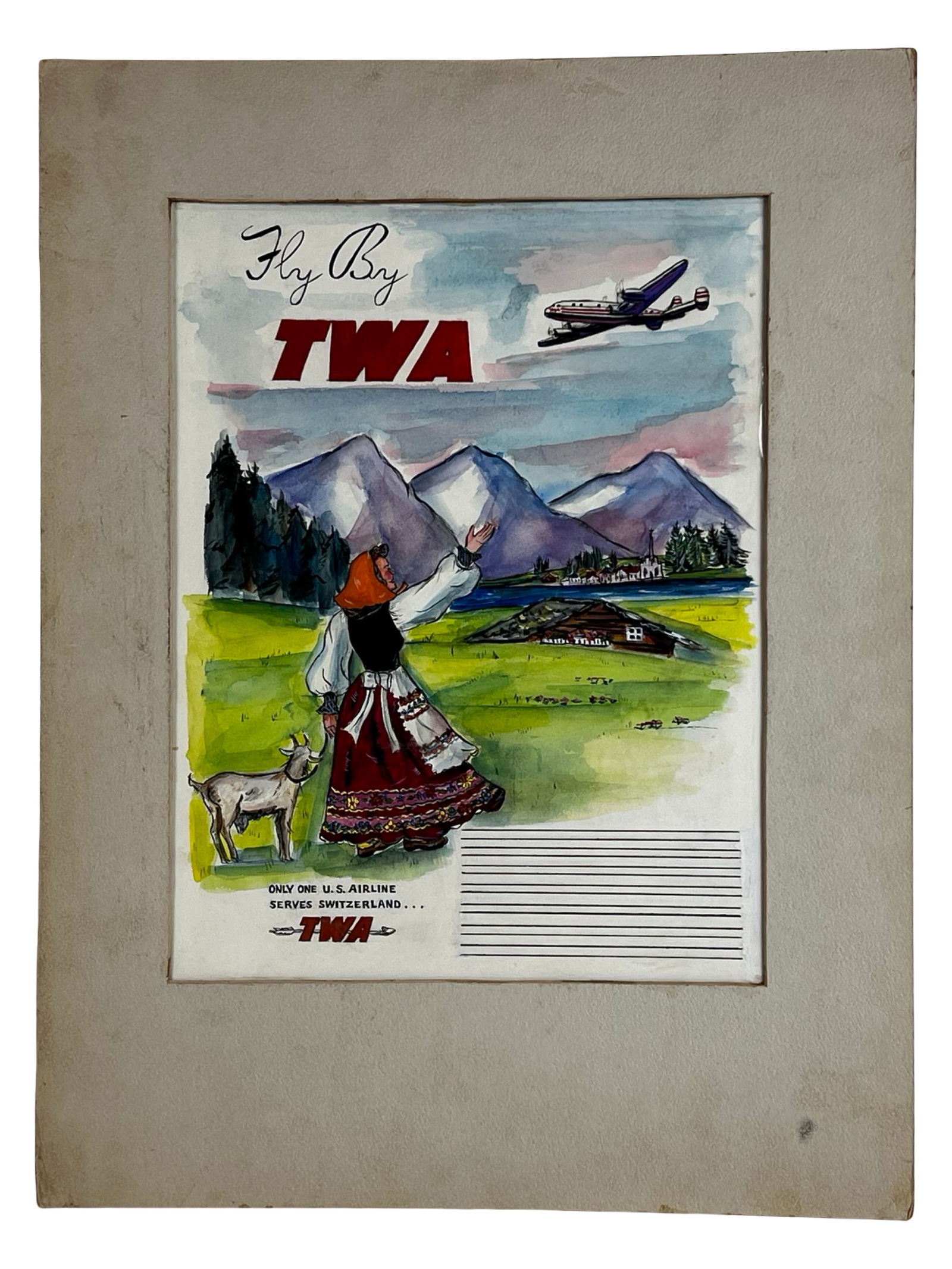 TWA Travel Poster Concept Artwork for Switzerland (1 of 5)