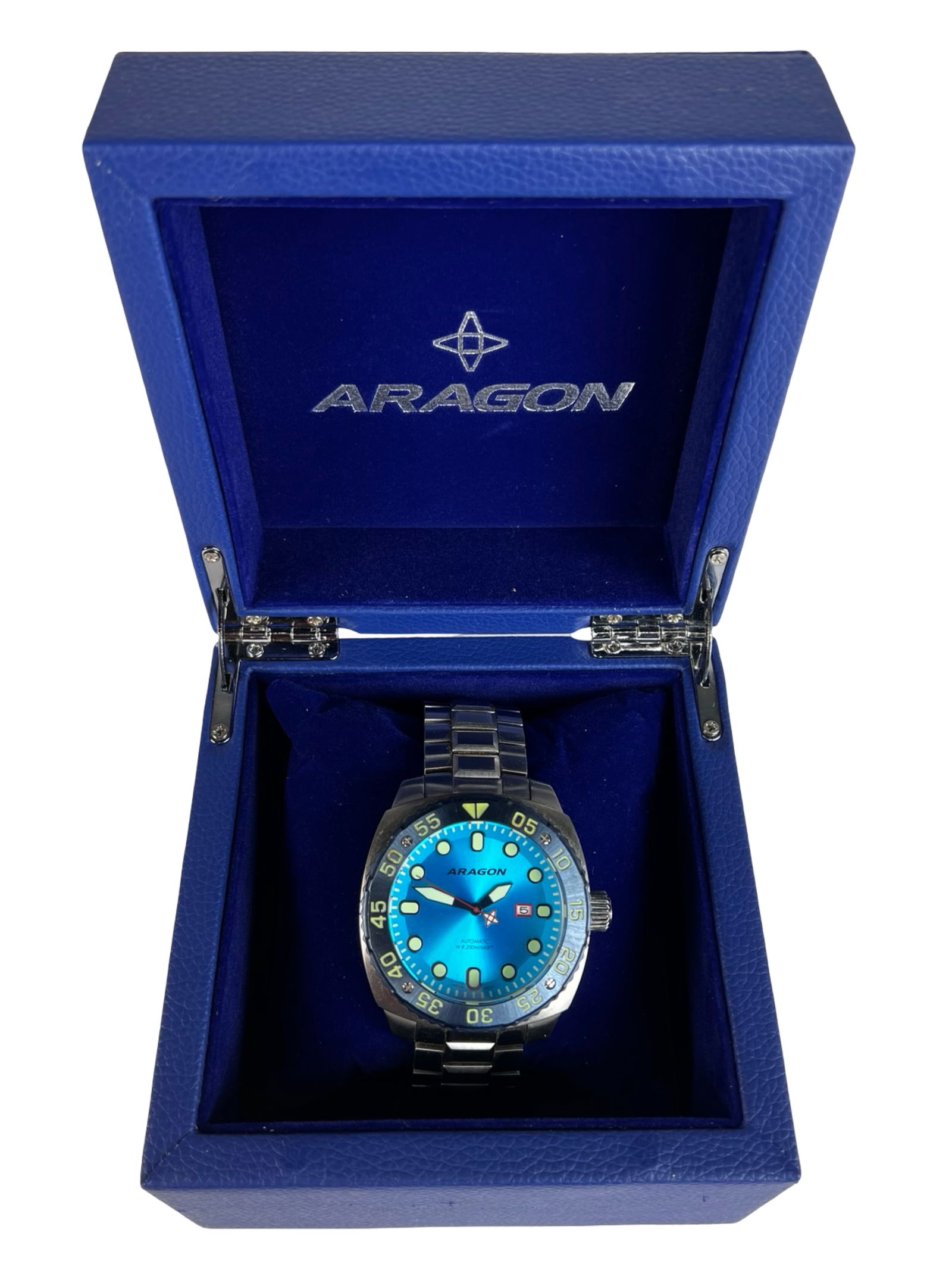 Aragon Parma 2 Blue Sunburst Dial Automatic Watch (1 of 6)