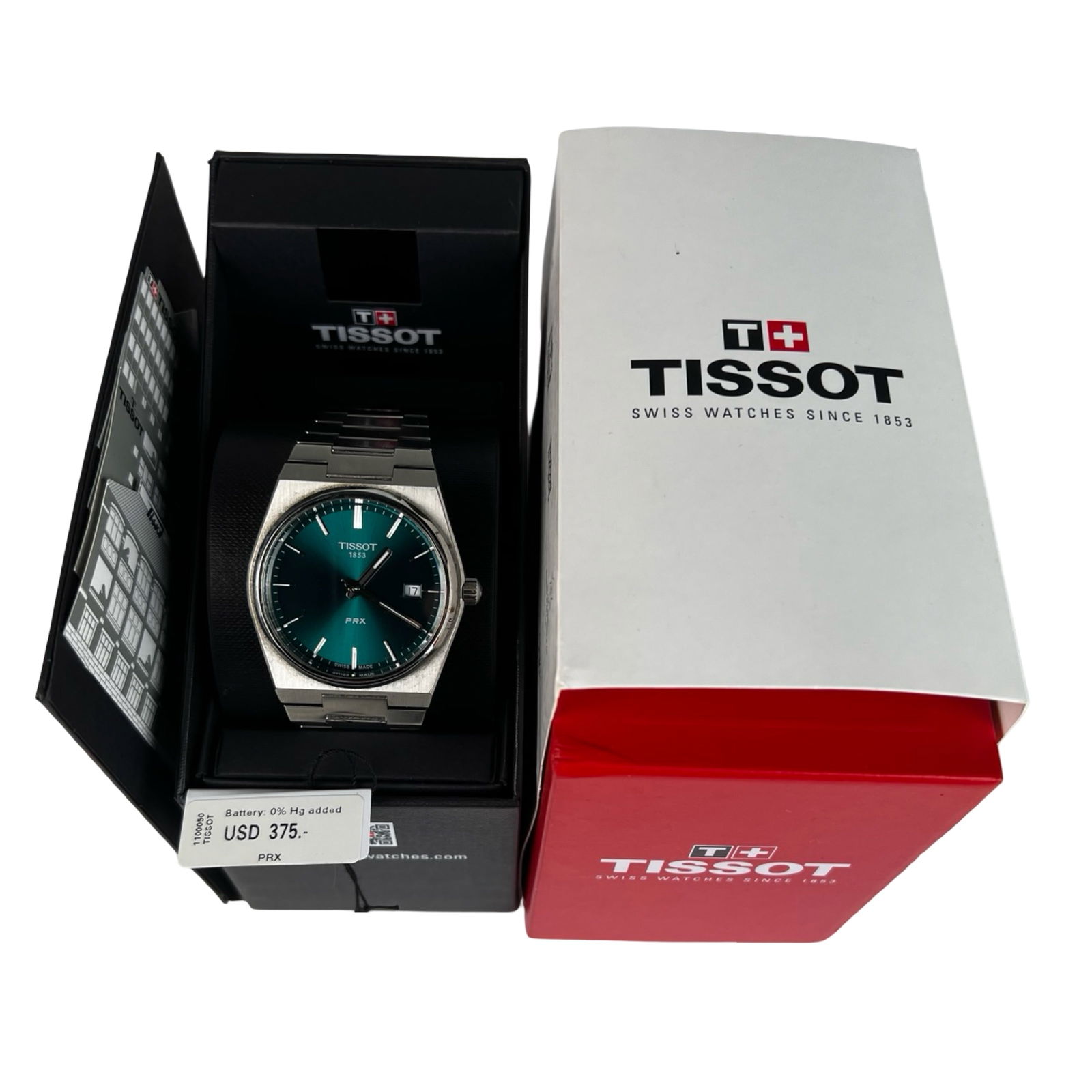 Tissot Classic PRX Green Dial Men's Wrist Watch: Tissot Classic PRX Green Dial Men's Wrist Watch. Near Mint working condition with original box.