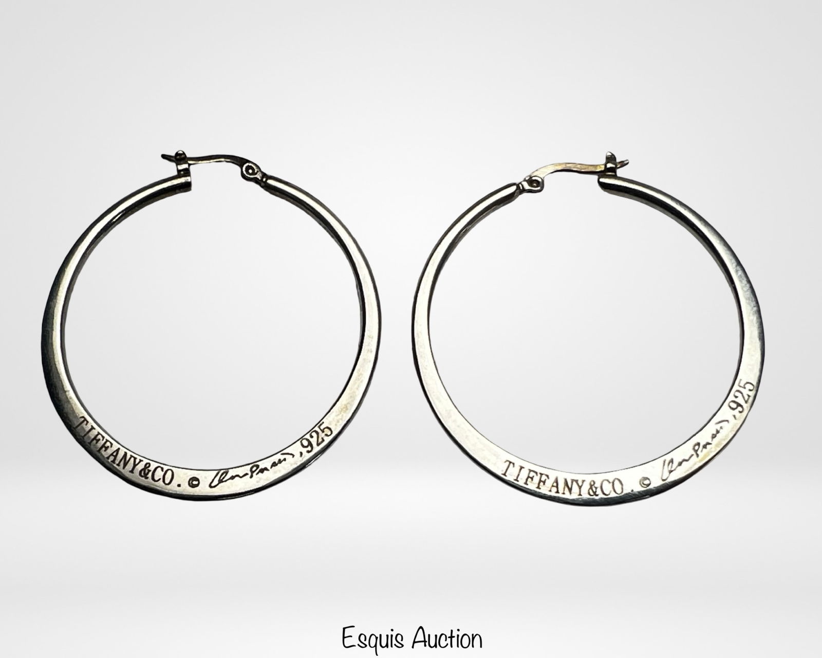 Tiffany & Co Elsa Peretti Sterling Silver Earrings (1 of 2)