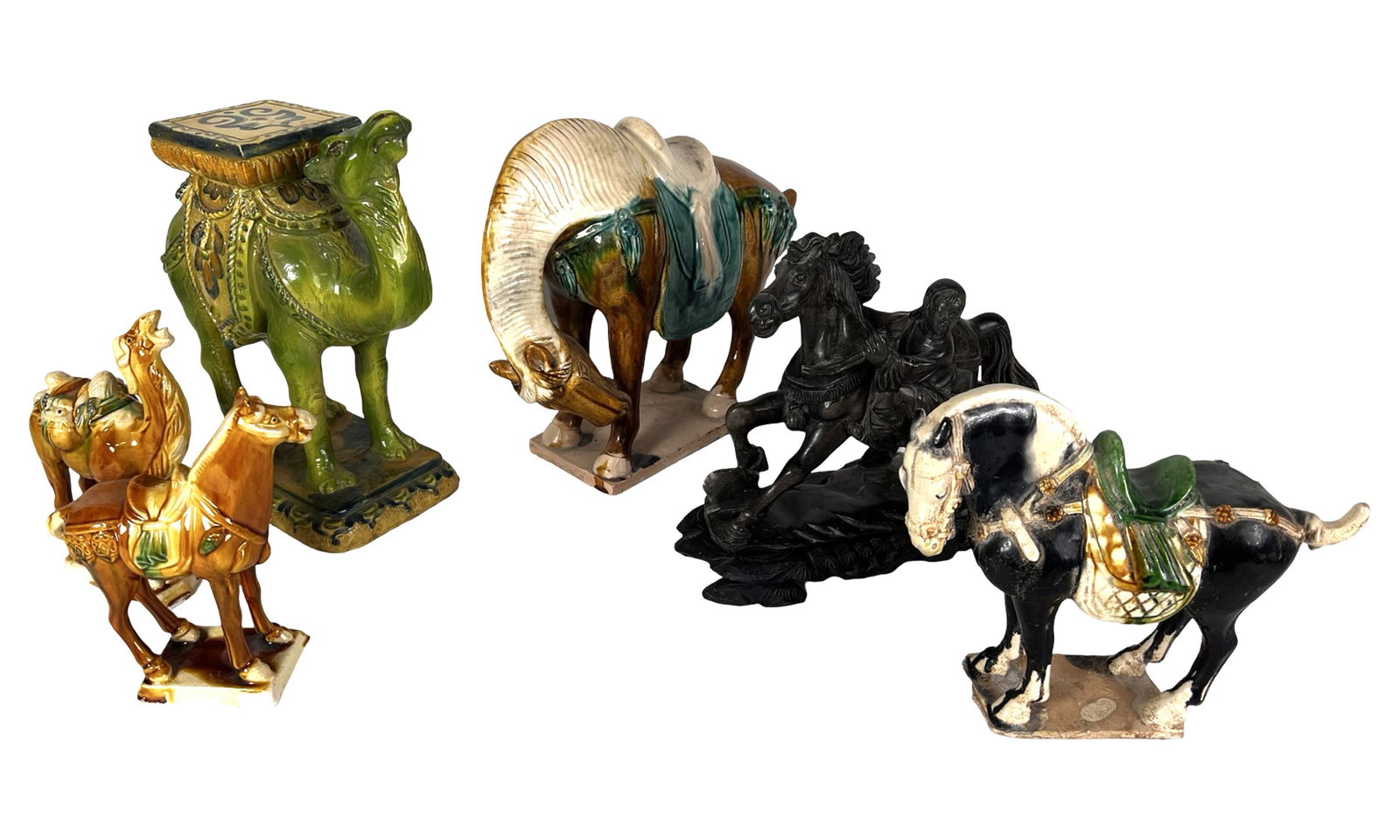 Chinese Tang-Style Glazed Horses & Camels (1 of 7)