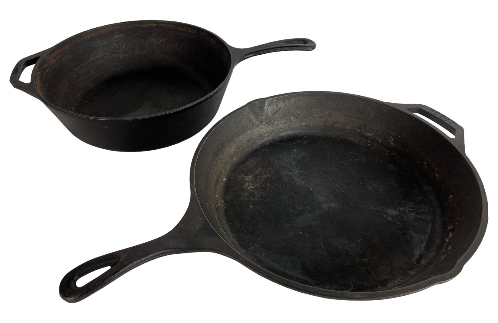 Vintage Lodge Cast Iron Pans - Chicken Fryer & Ski (1 of 5)