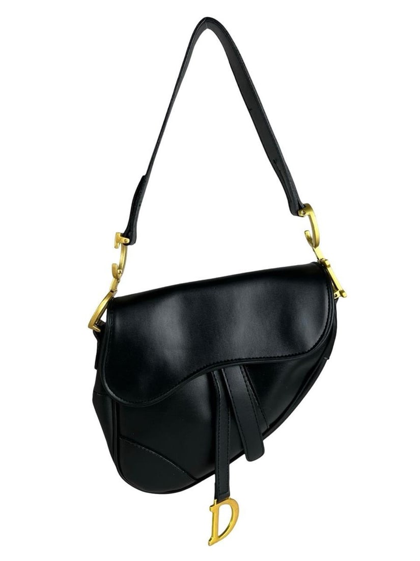 Black Leather Multi-Carry Saddle Shoulder Bag (1 of 5)