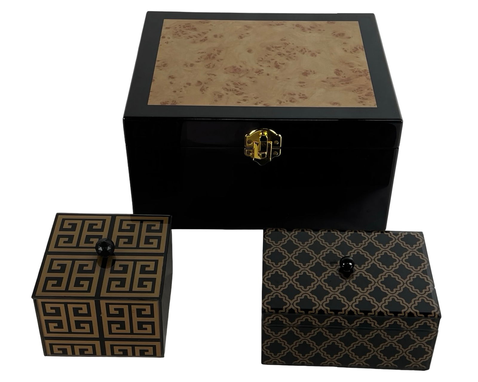 Lacquered Wood and Decorative Keepsakes Boxes (1 of 6)