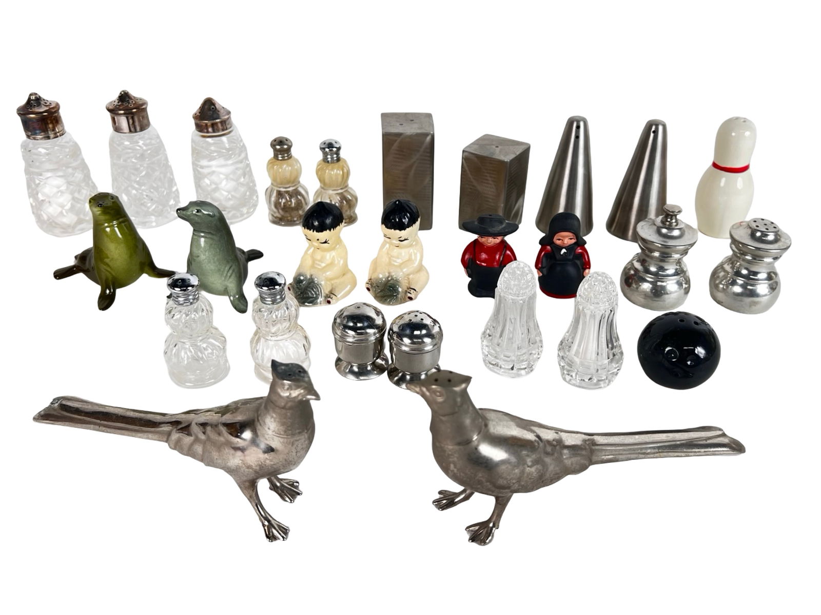 Novelty & Cut Glass Salt & Pepper Shakers (1 of 3)