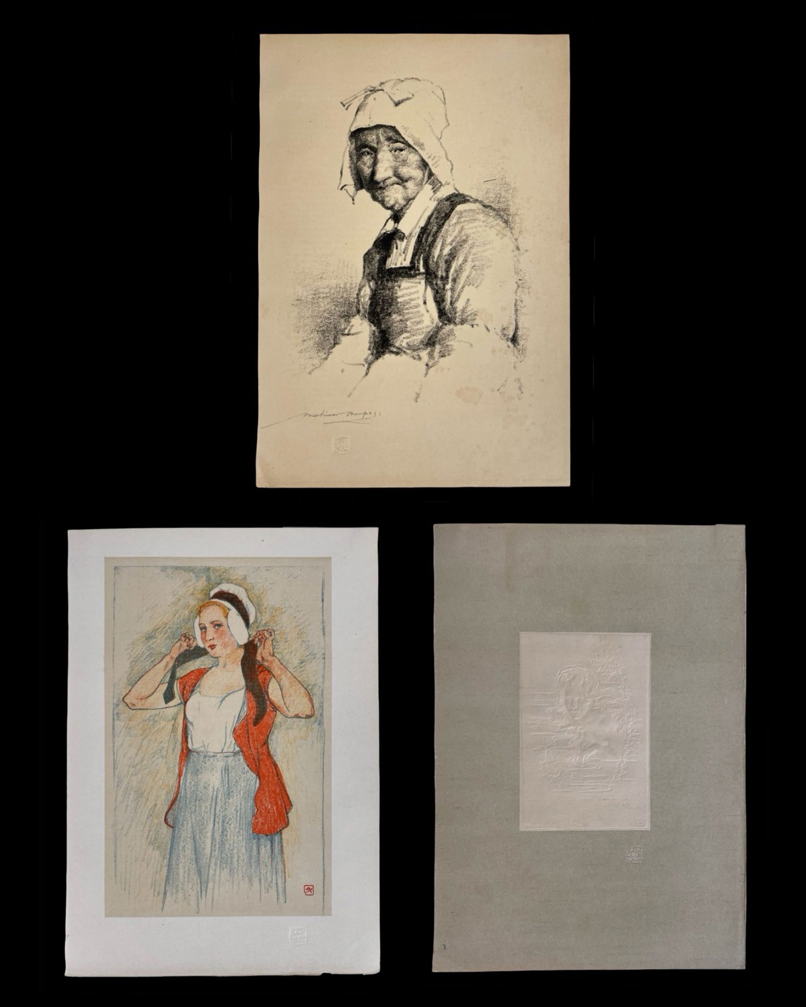 Antique Fine Art Prints from 1890s-  Lithographs (1 of 10)
