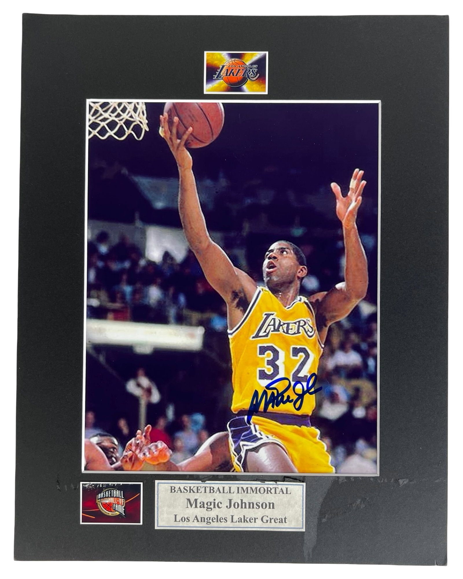 Magic Johnson Autographed Basketball Photograph (1 of 3)