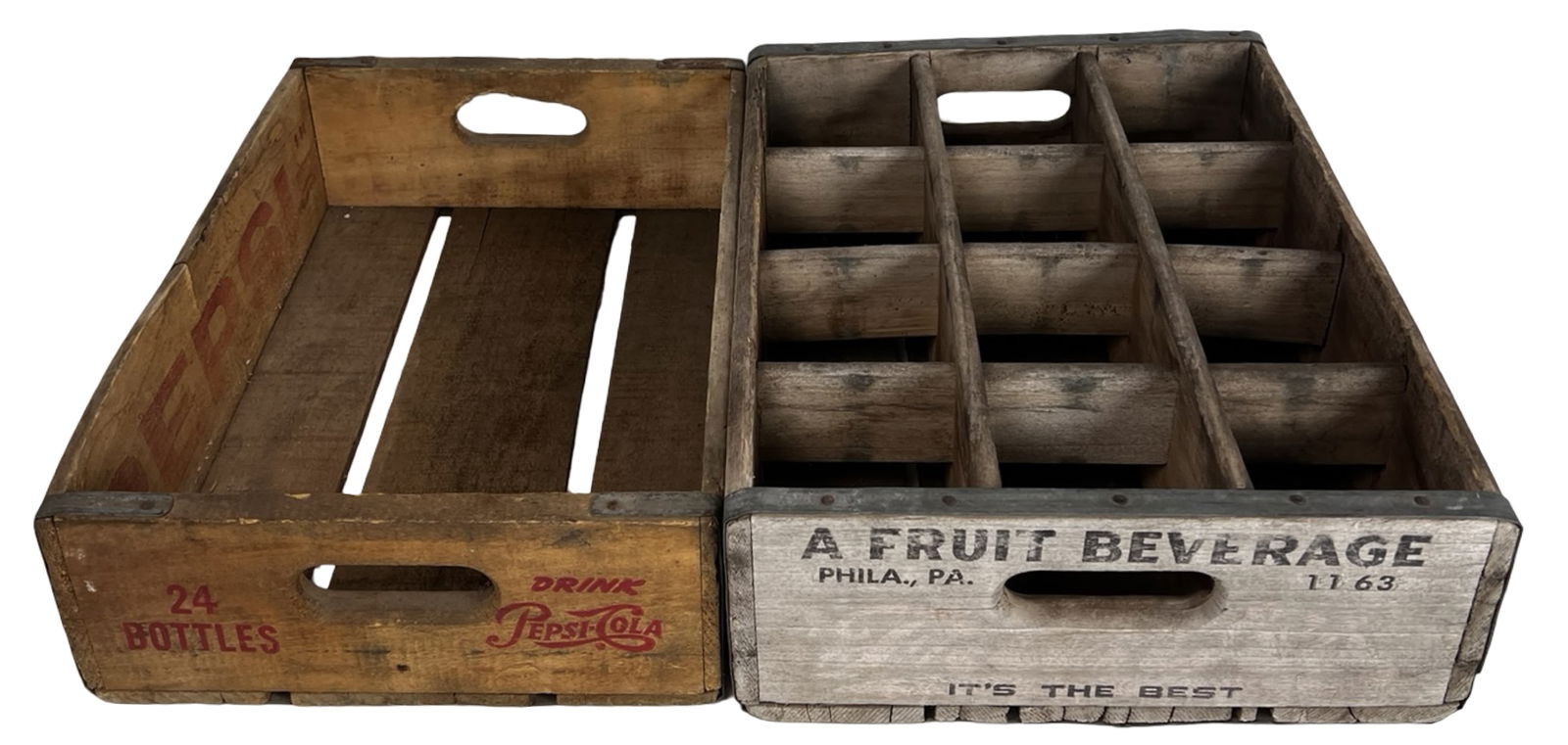 Pepsi-Cola & A Fruit Beverage Vintage Soda Crates (1 of 5)