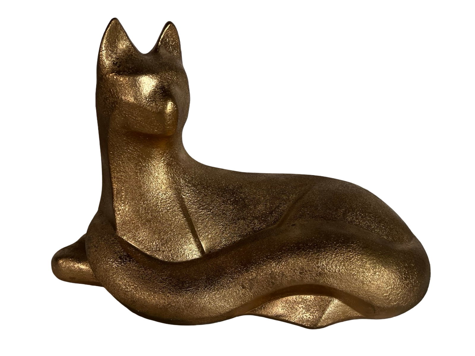 Mid-Century Modern Haeger Gold Cat Sculpture (1 of 4)