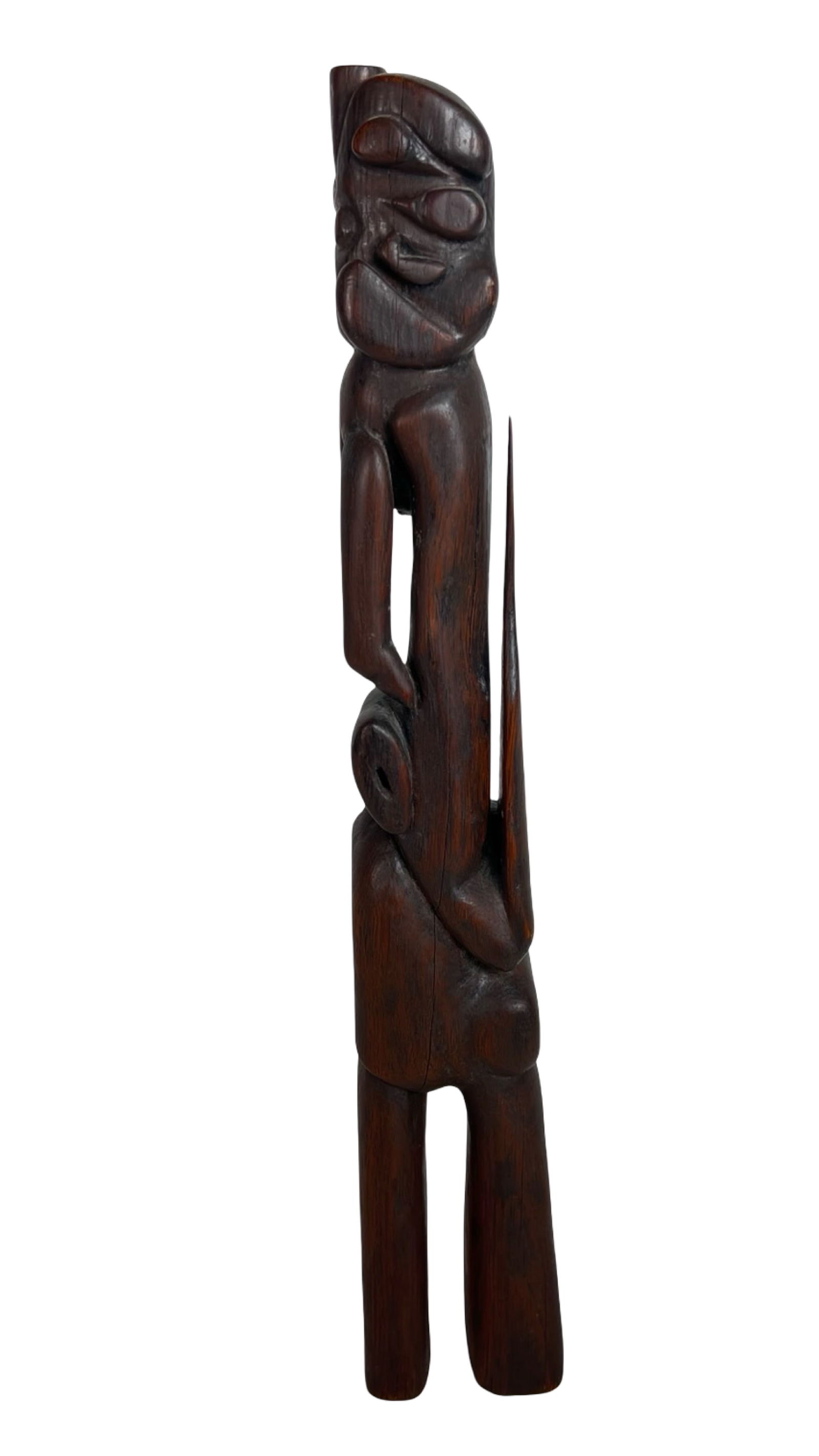 Moai Kavakava Wooden Ancestor Figure - Easter Isla (1 of 4)