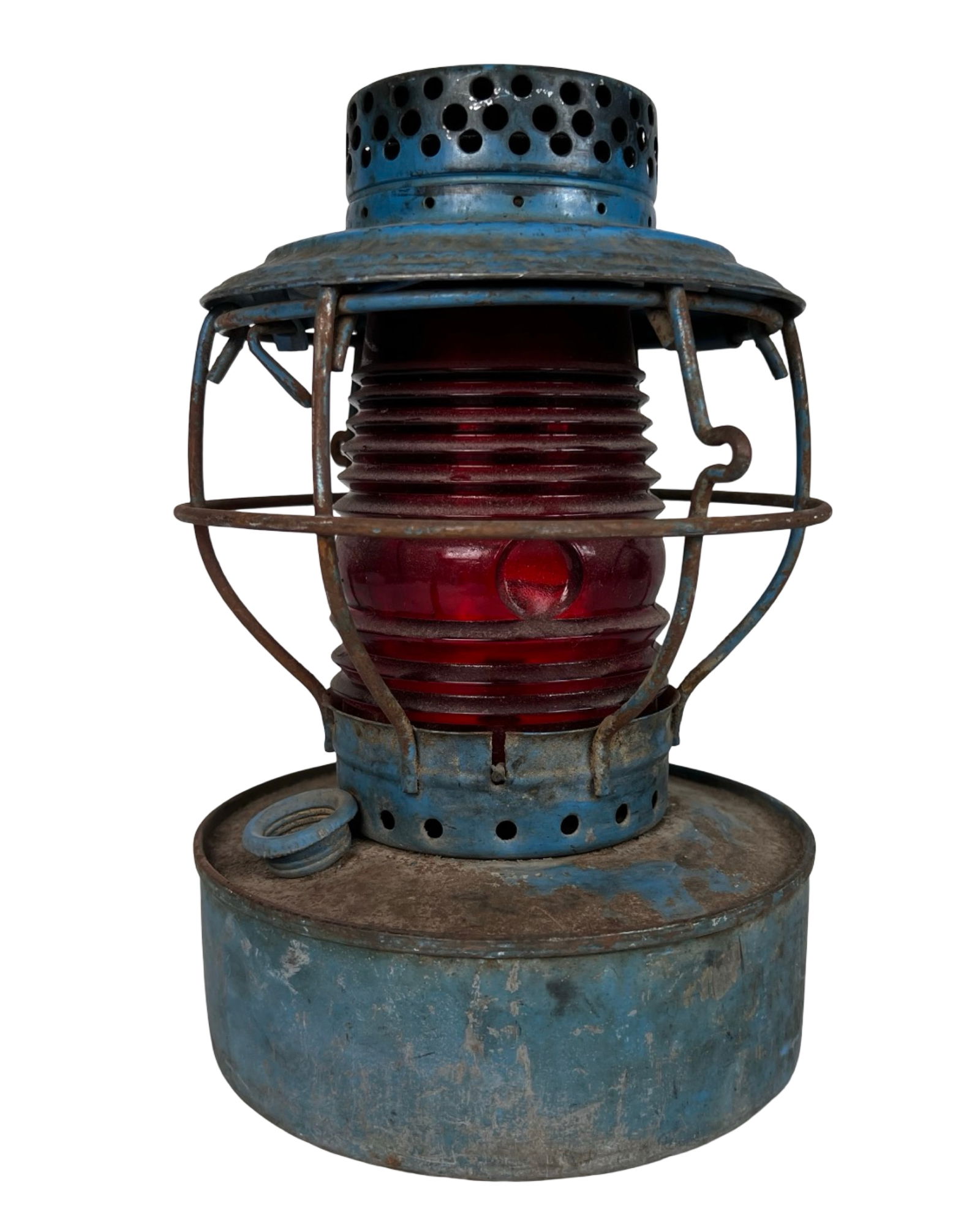 Vintage Handlan Railroad Kerosene Lantern- Red Gl (1 of 4)