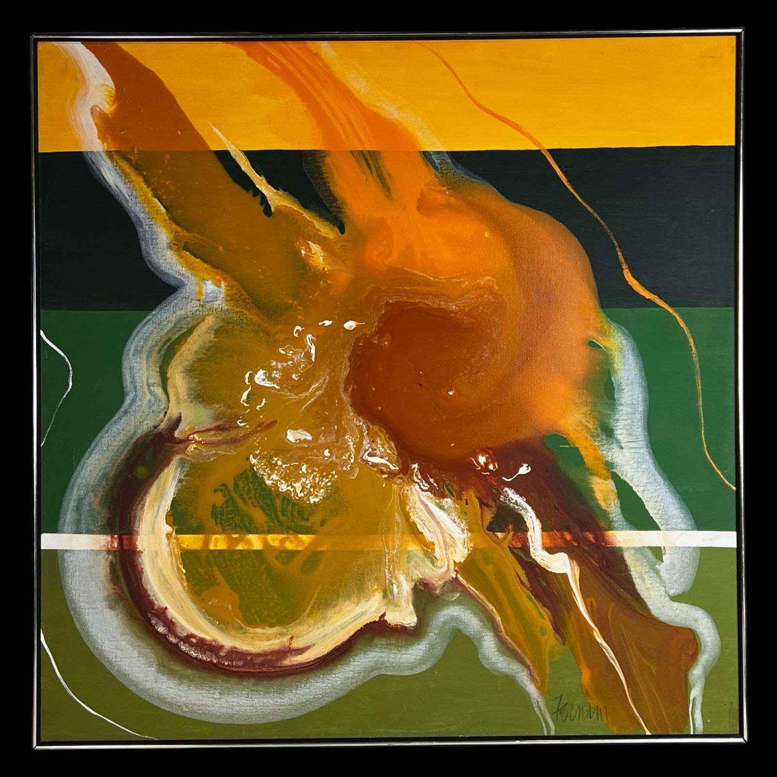 William K. Fernim Modernist Abstract Oil Painting (1 of 4)