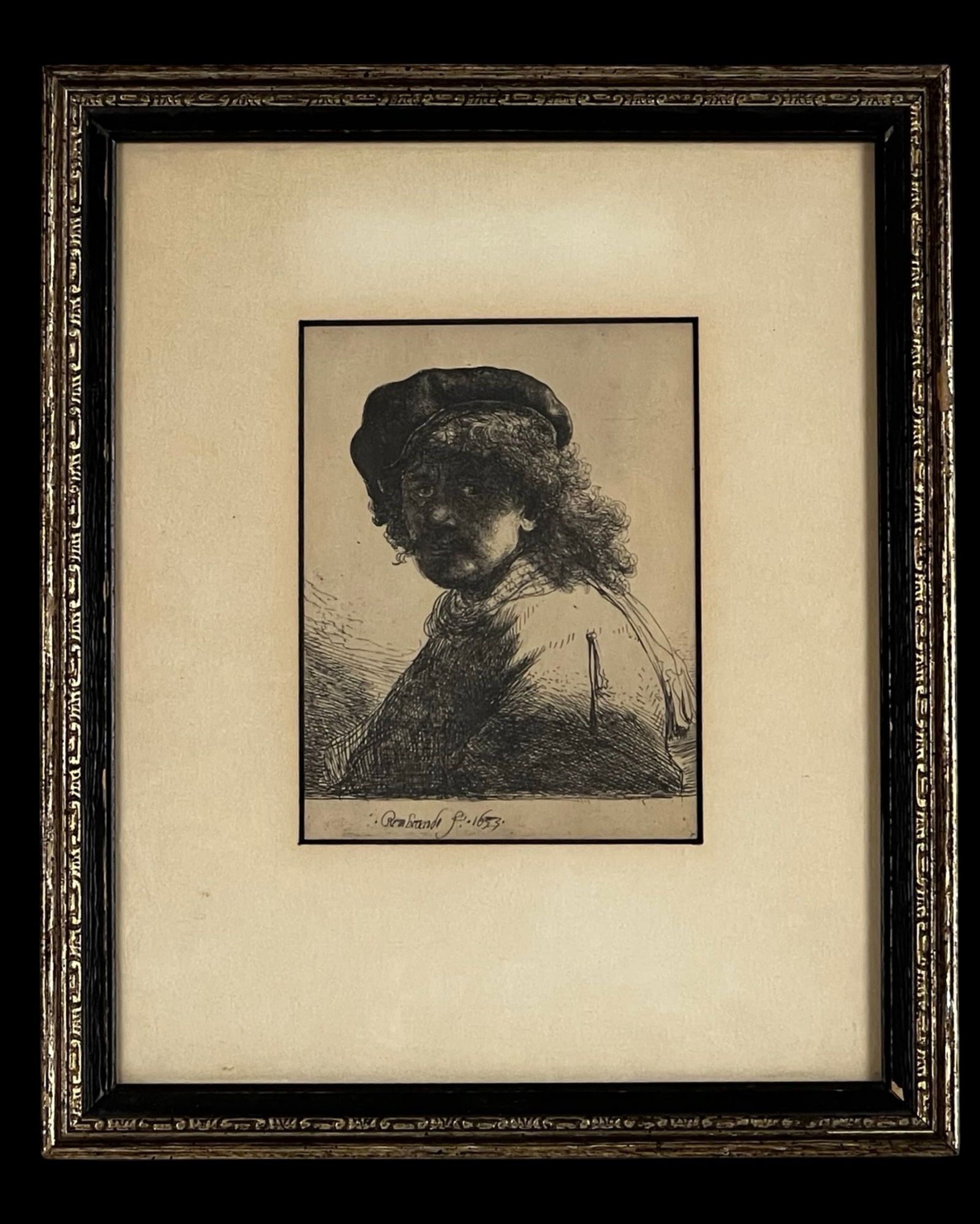 Rembrandt van Rijn - Self-Portrait Etching (1 of 3)