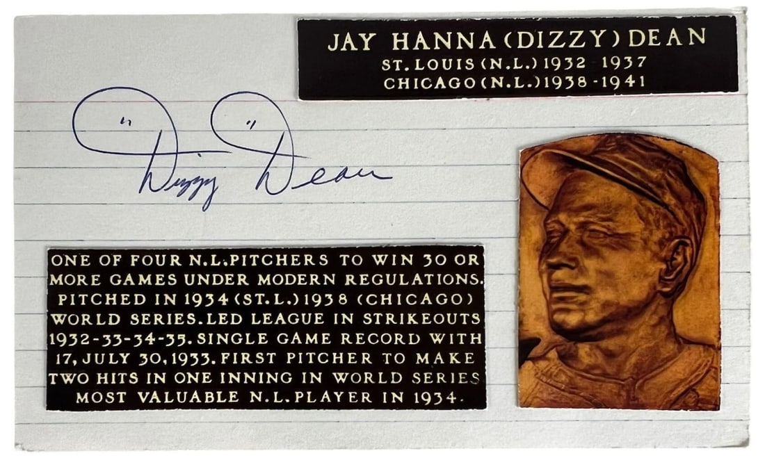 Dizzy Dean- Baseball Legend Autograph/ Signature (1 of 3)