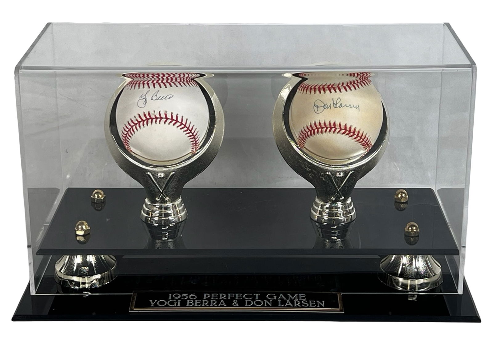 Signed Baseball Display - Yogi Berra & Don Larsen (1 of 6)