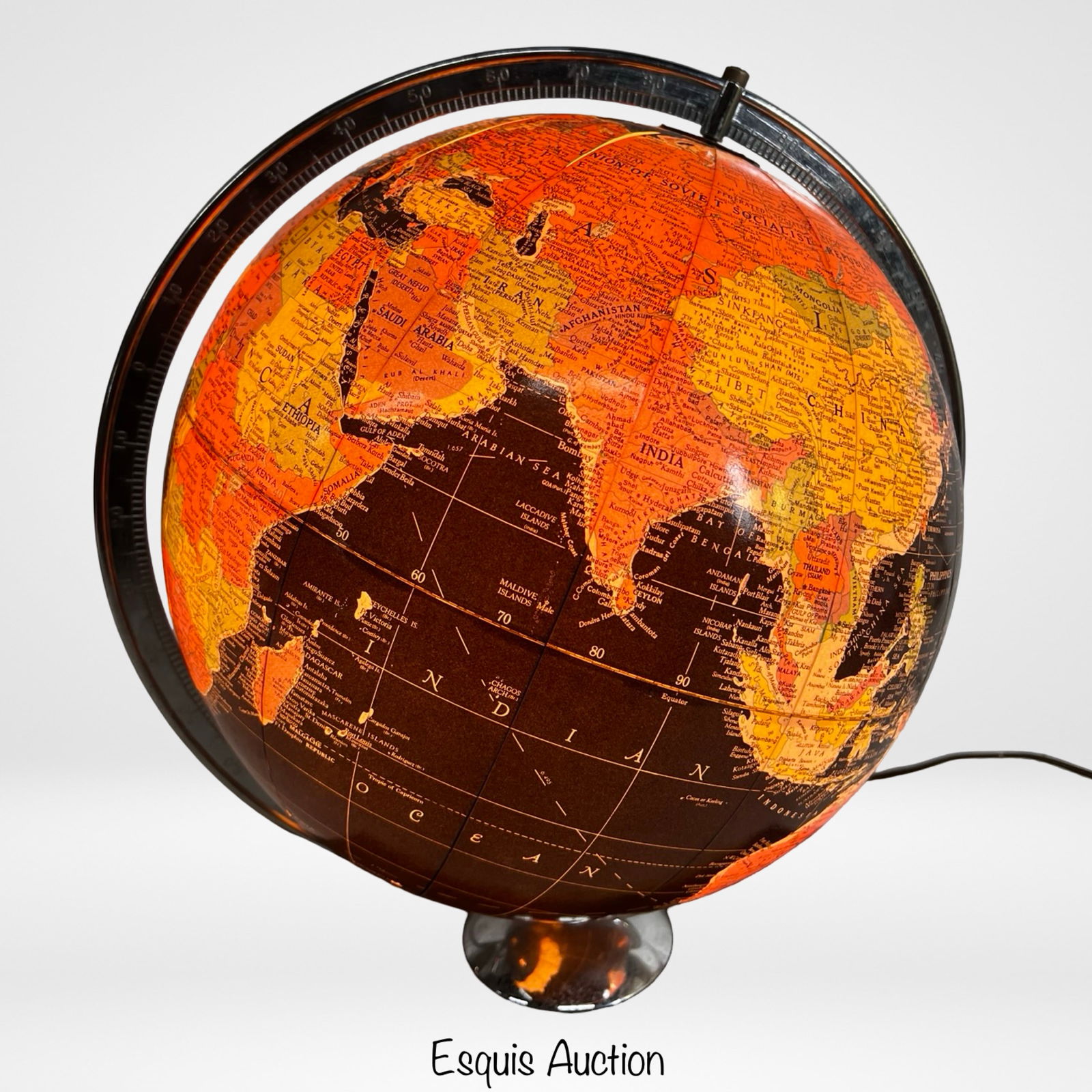 Vintage Replogle Starlight Illuminated World Globe - 2