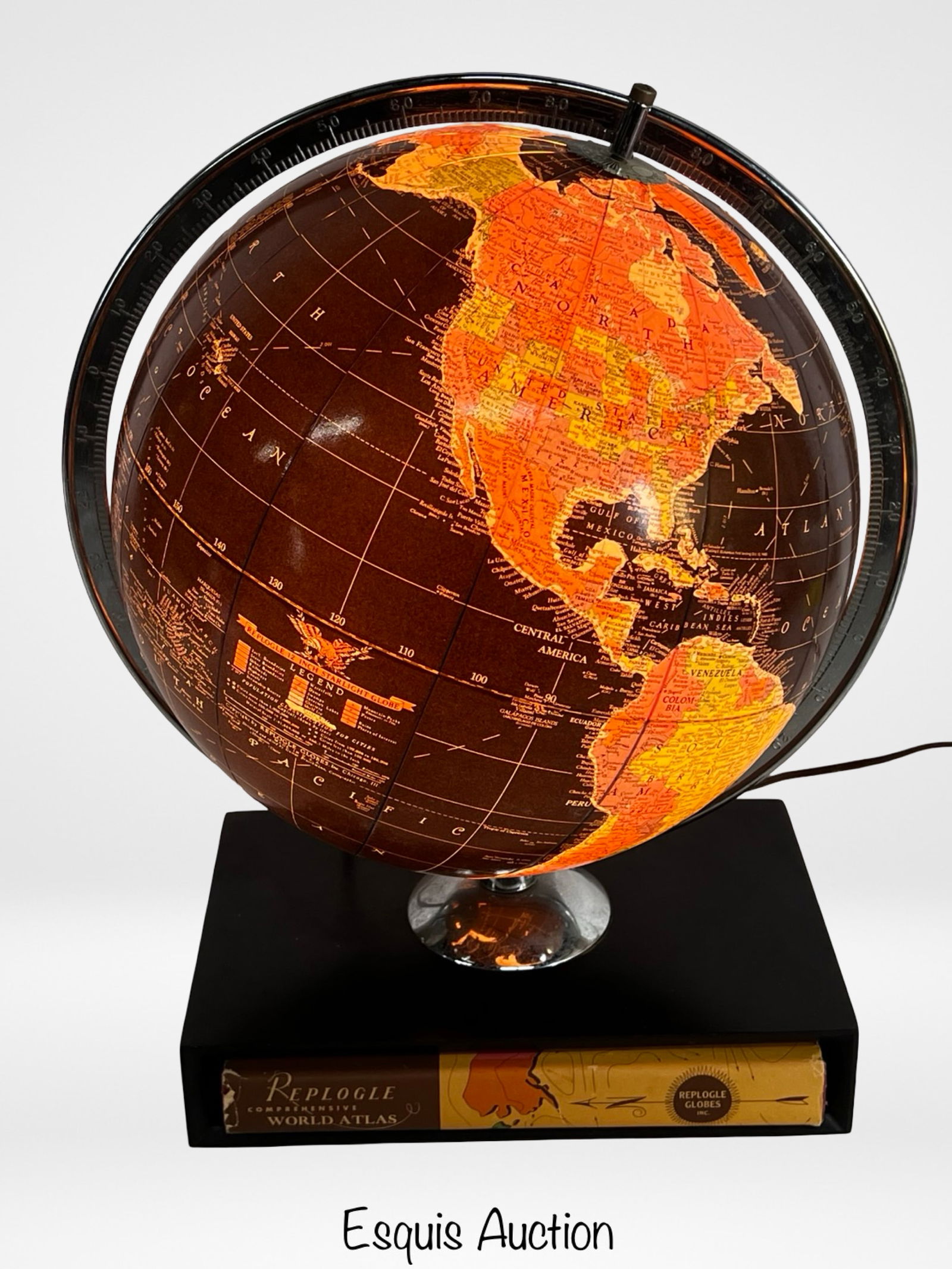 Vintage Replogle Starlight Illuminated World Globe - 3