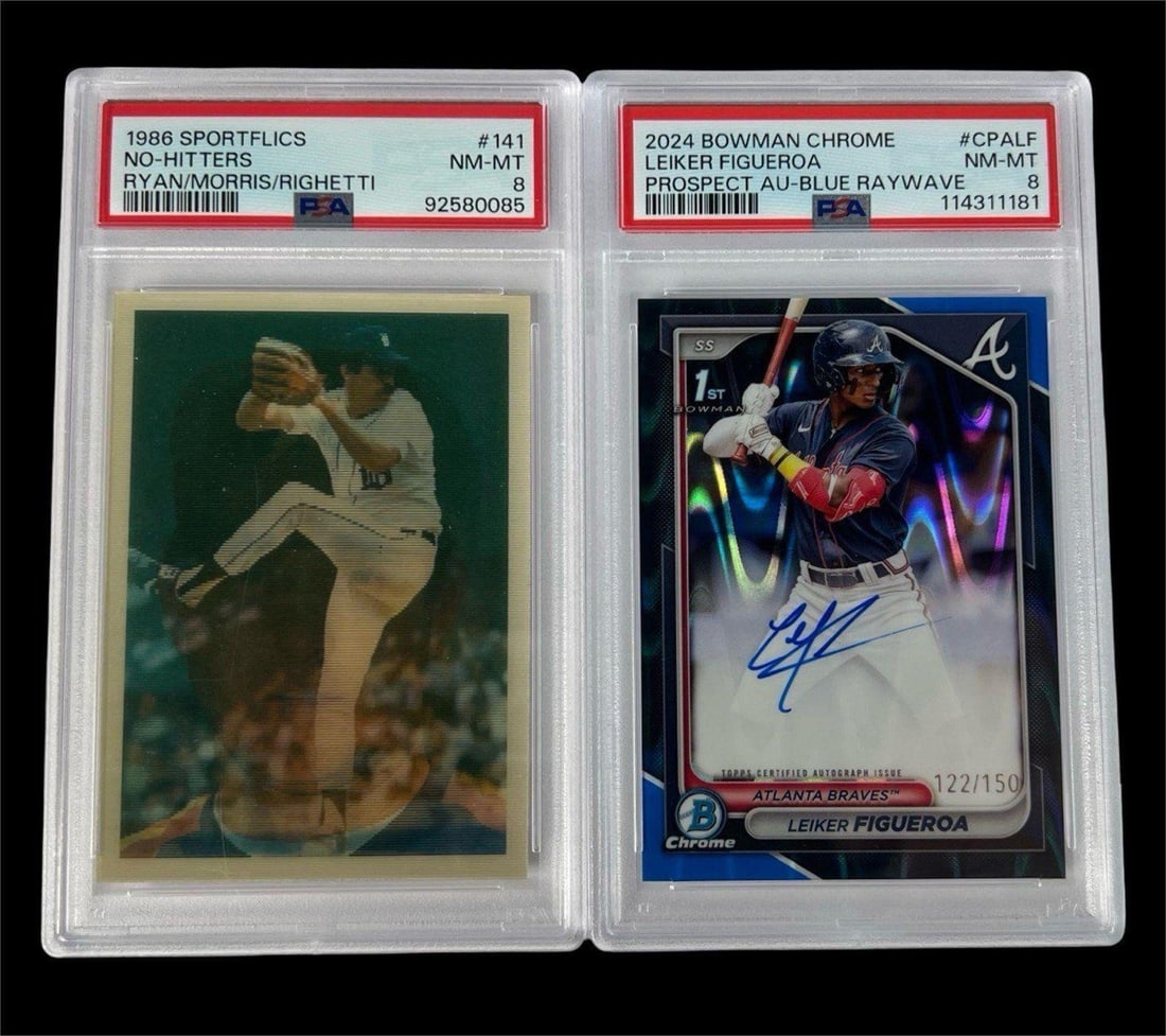 2 PSA Graded Baseball Cards- Nolan Ryan & Leiker (1 of 3)
