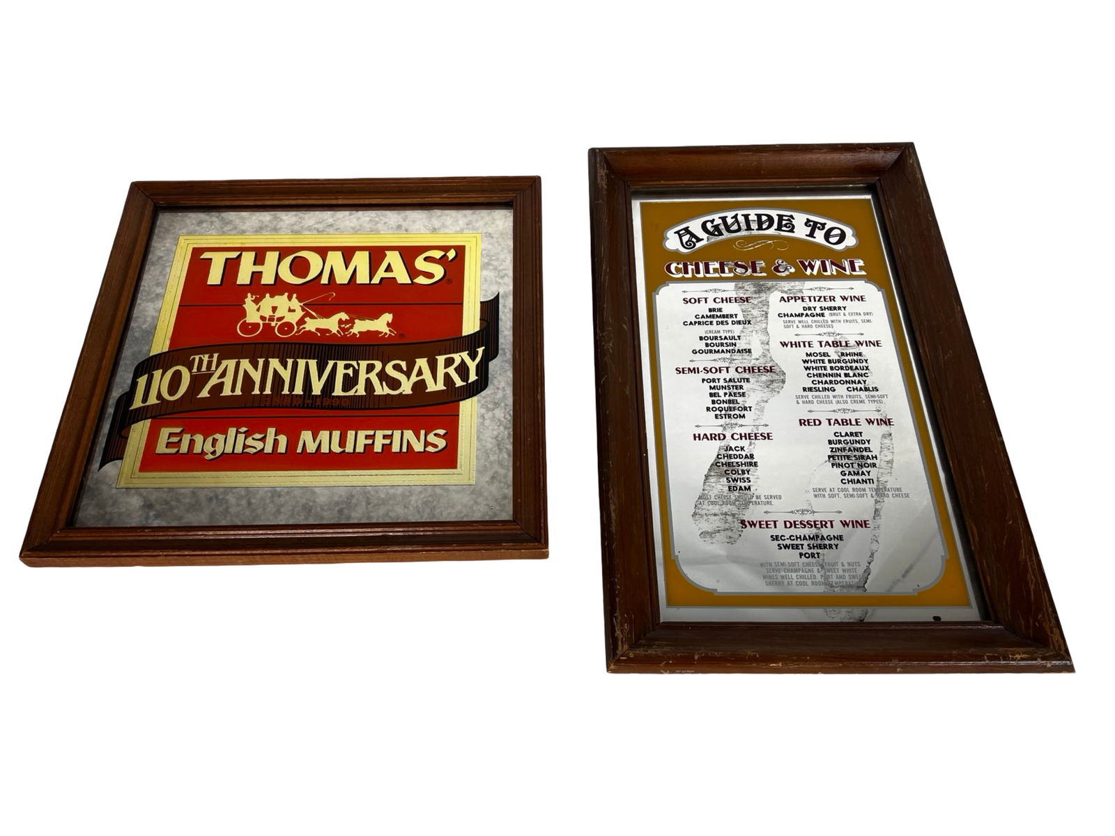 Assorted Advertising Bar Mirrors Lot - 2