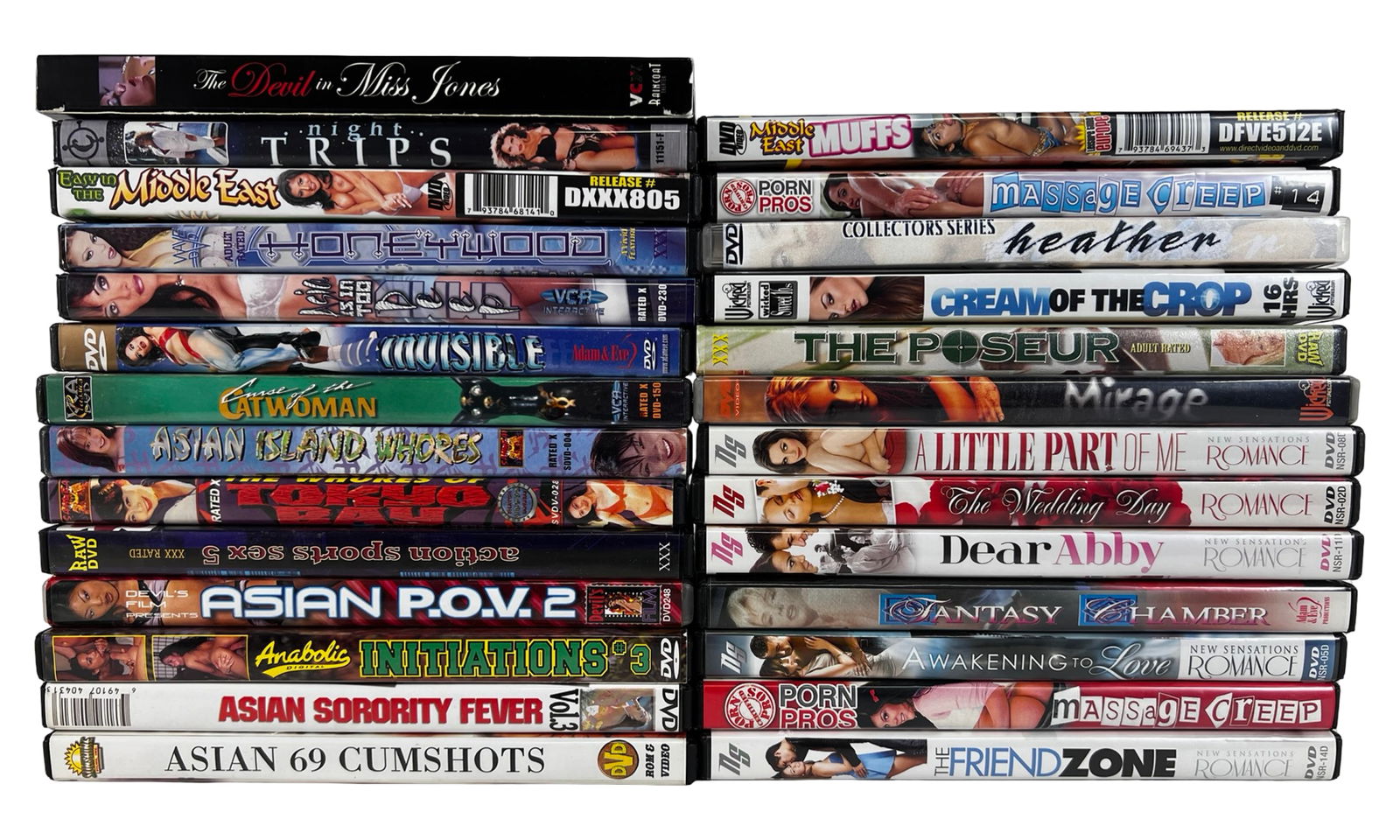 Group of Adult DVD Movies: Large Lot of Adult DVD Movies