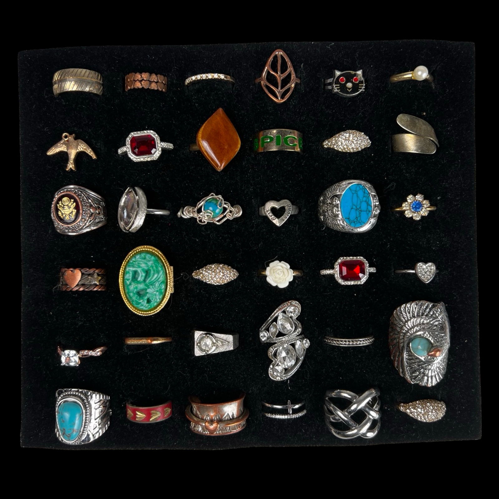 Exquisite Collection: Set of 36 Various Rings (1 of 3)