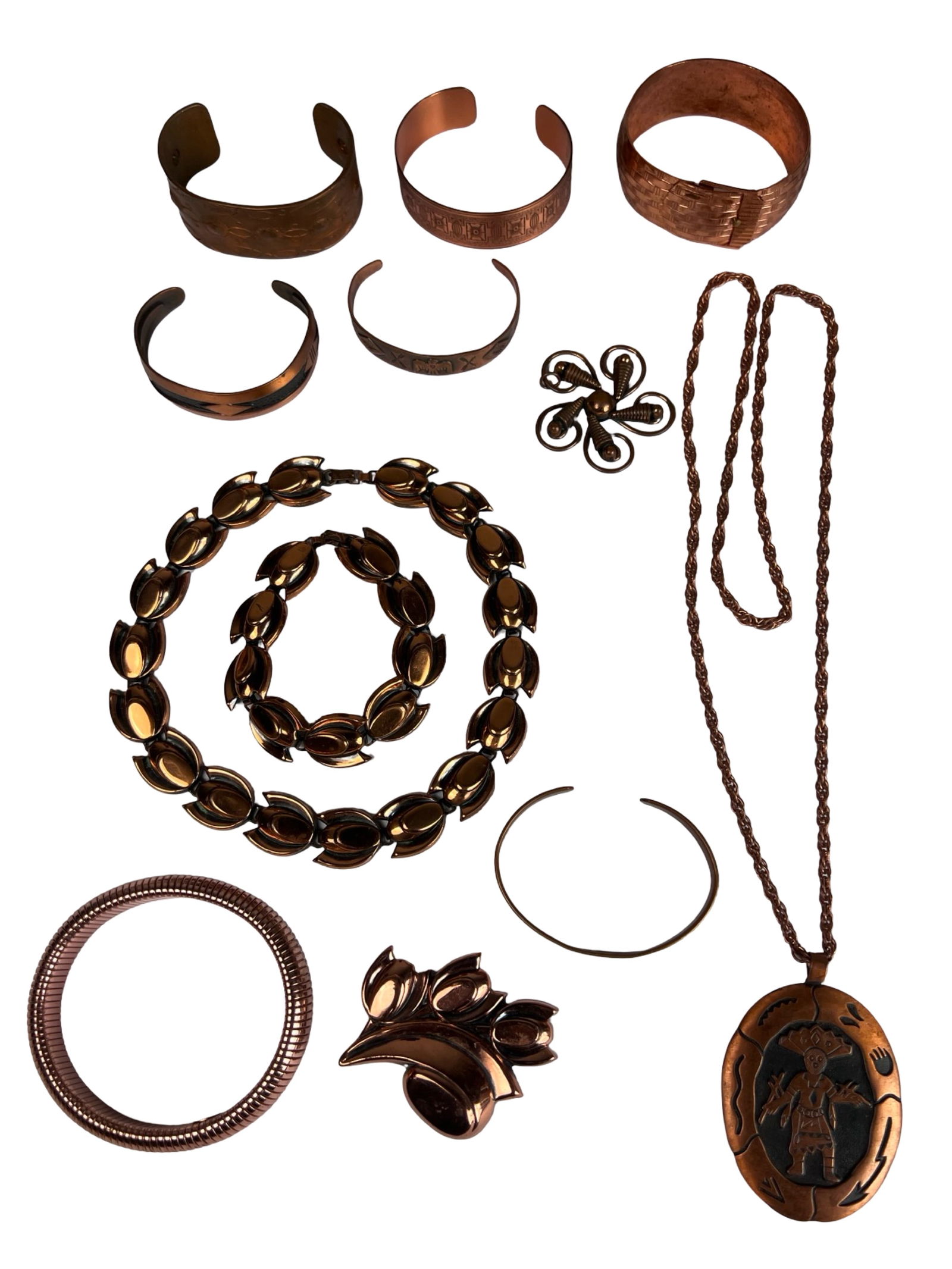 Vintage Copper Jewelry- uff Bracelets, Necklaces, (1 of 4)