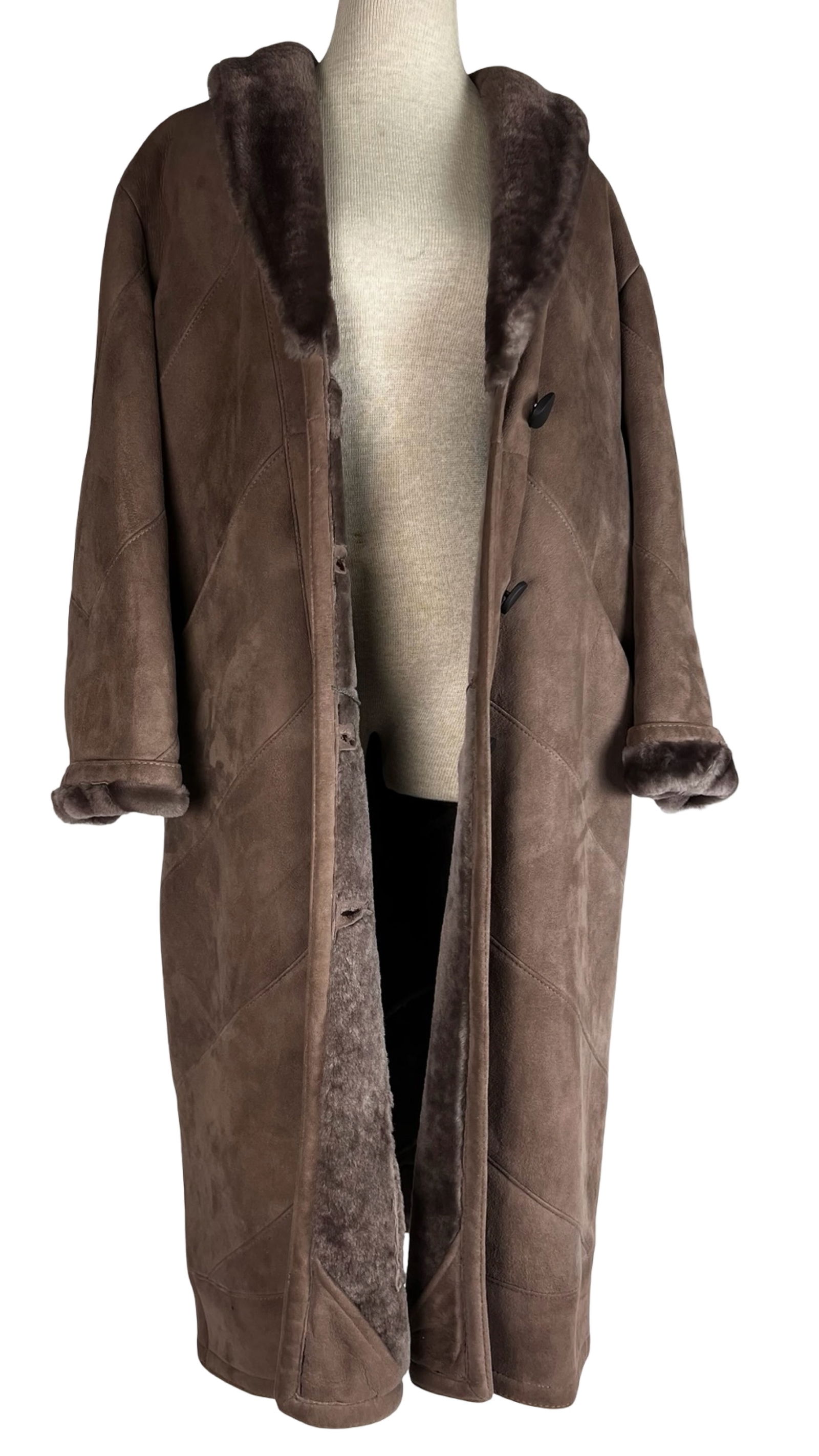 Sawyer of Napa Brown Shearling Sheepskin Coat (1 of 3)