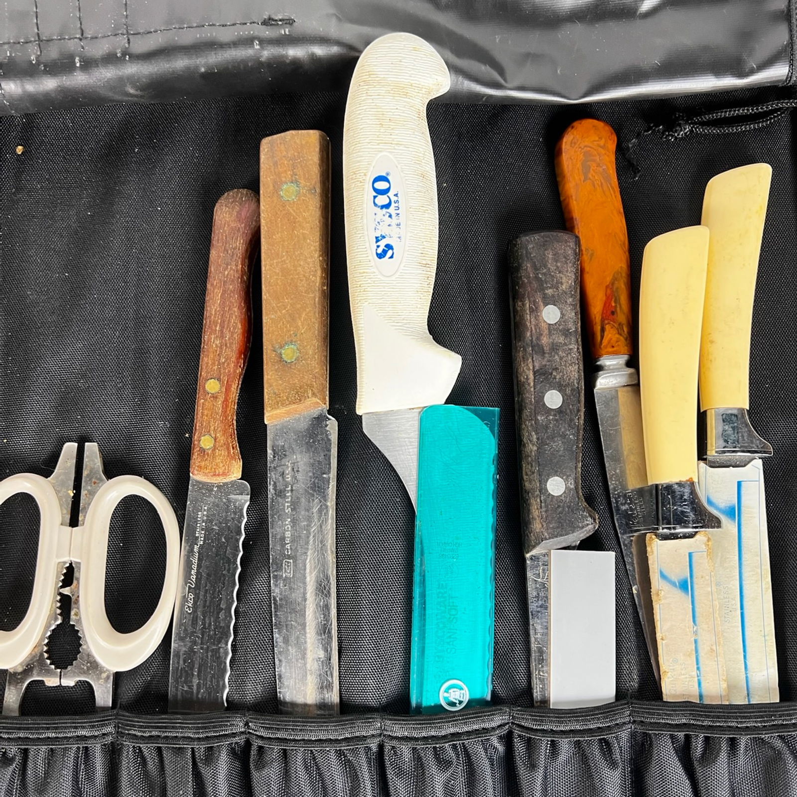 Wusthof Roll-Up Knife Bag with Kitchen Knives - 2