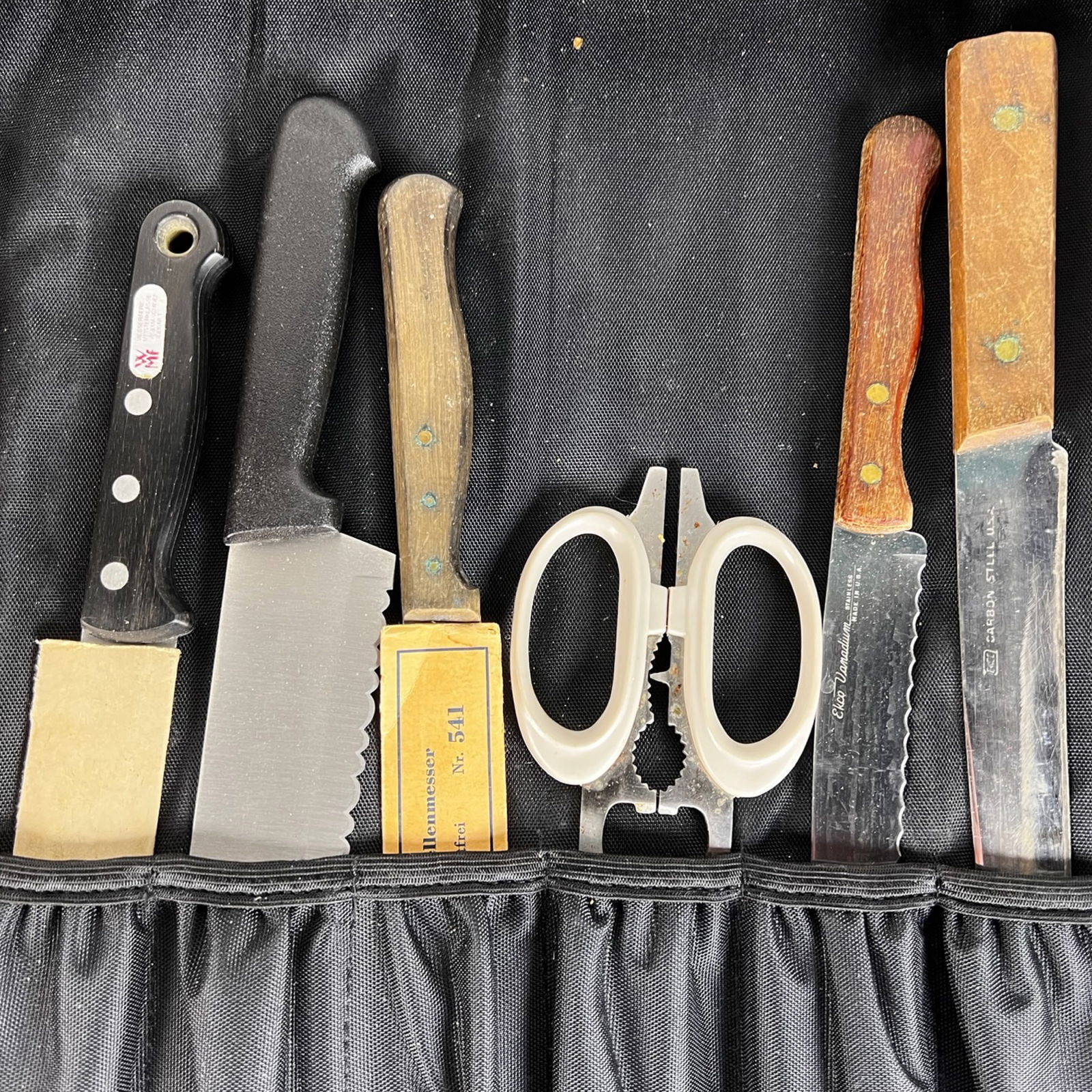 Wusthof Roll-Up Knife Bag with Kitchen Knives - 3