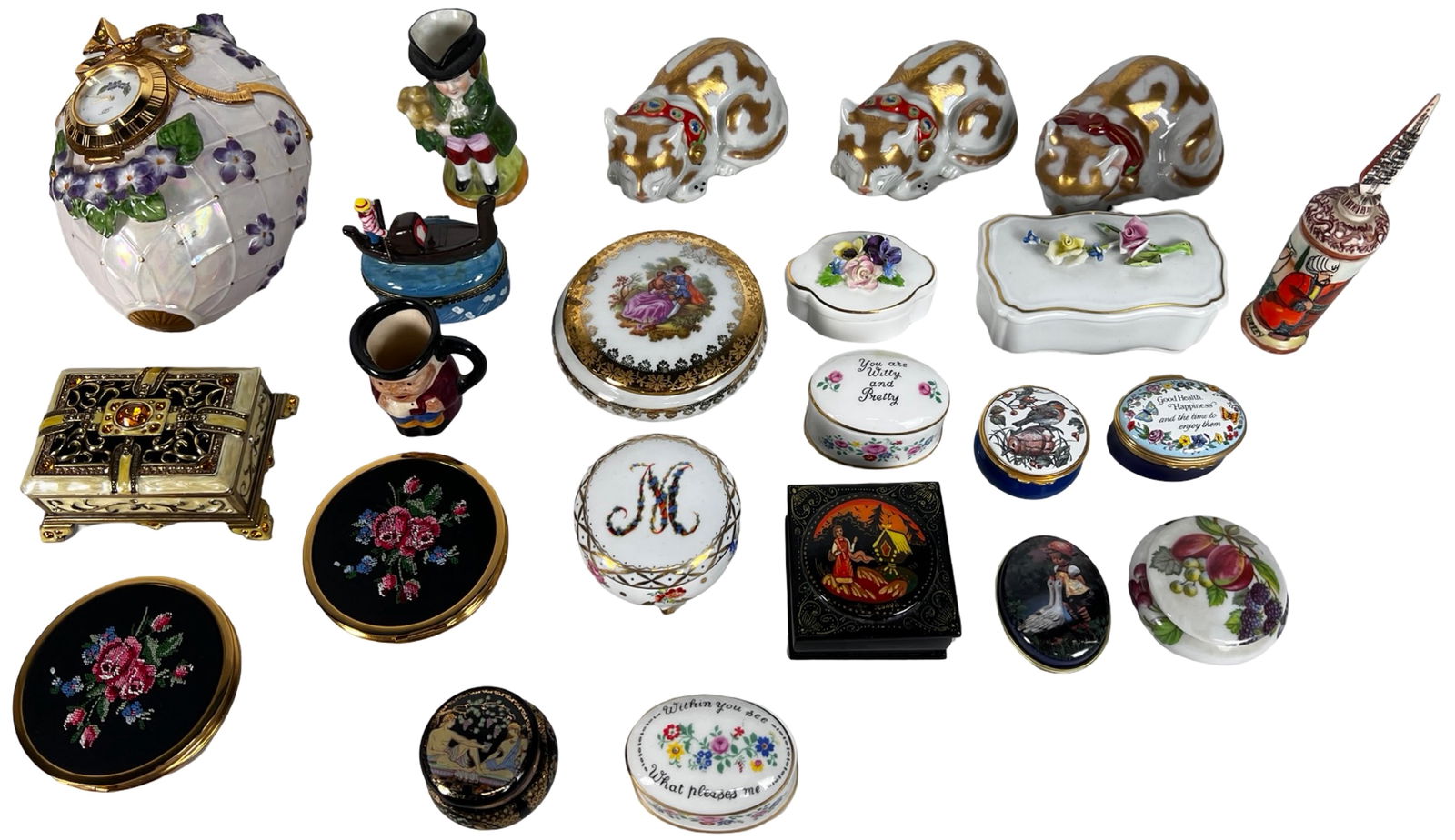 Collection of Vintage Trinket & Pill Boxes (1 of 6)