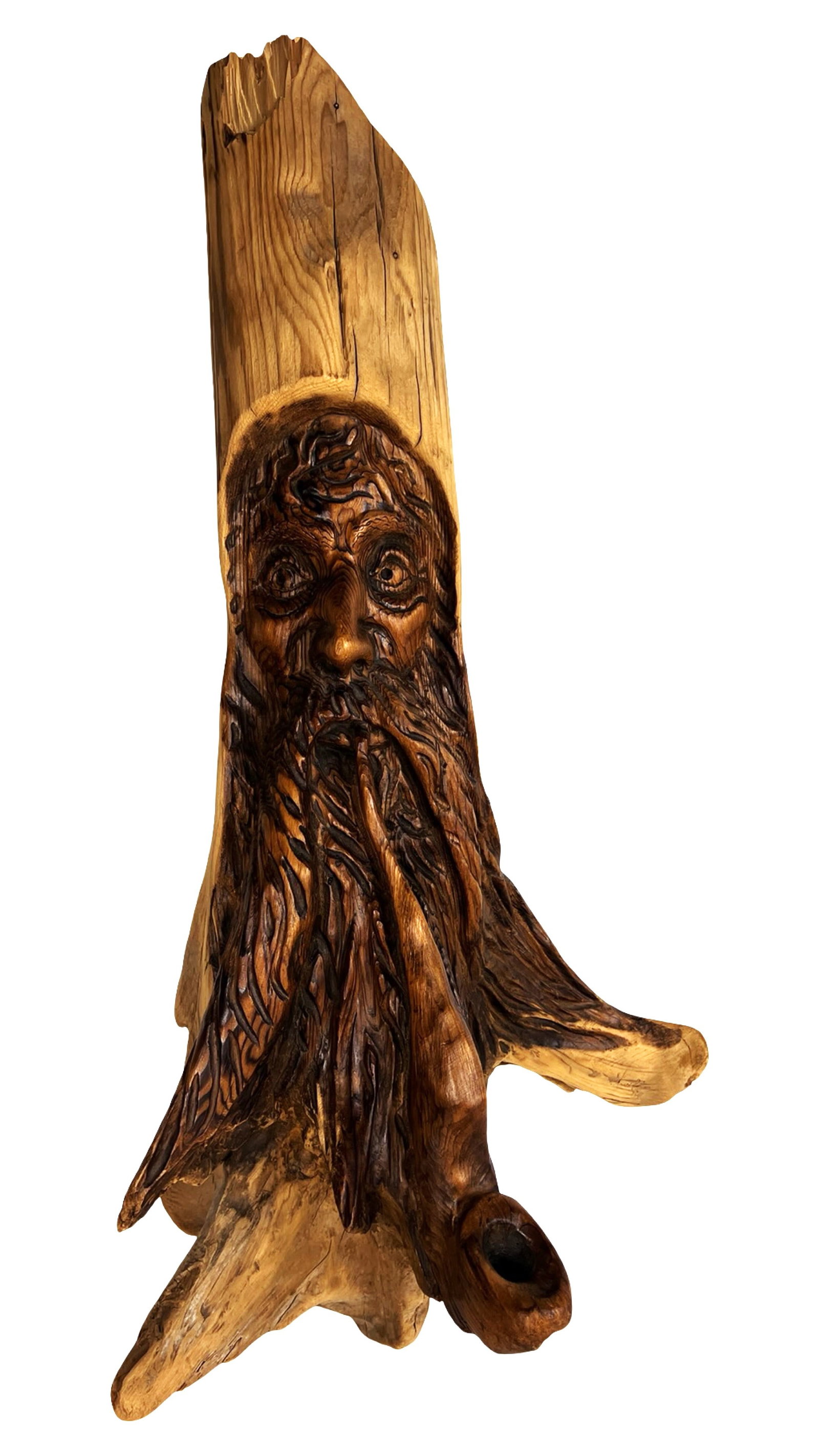 Jack Leslin Carved Folk Art Wood Spirit Sculpture (1 of 4)