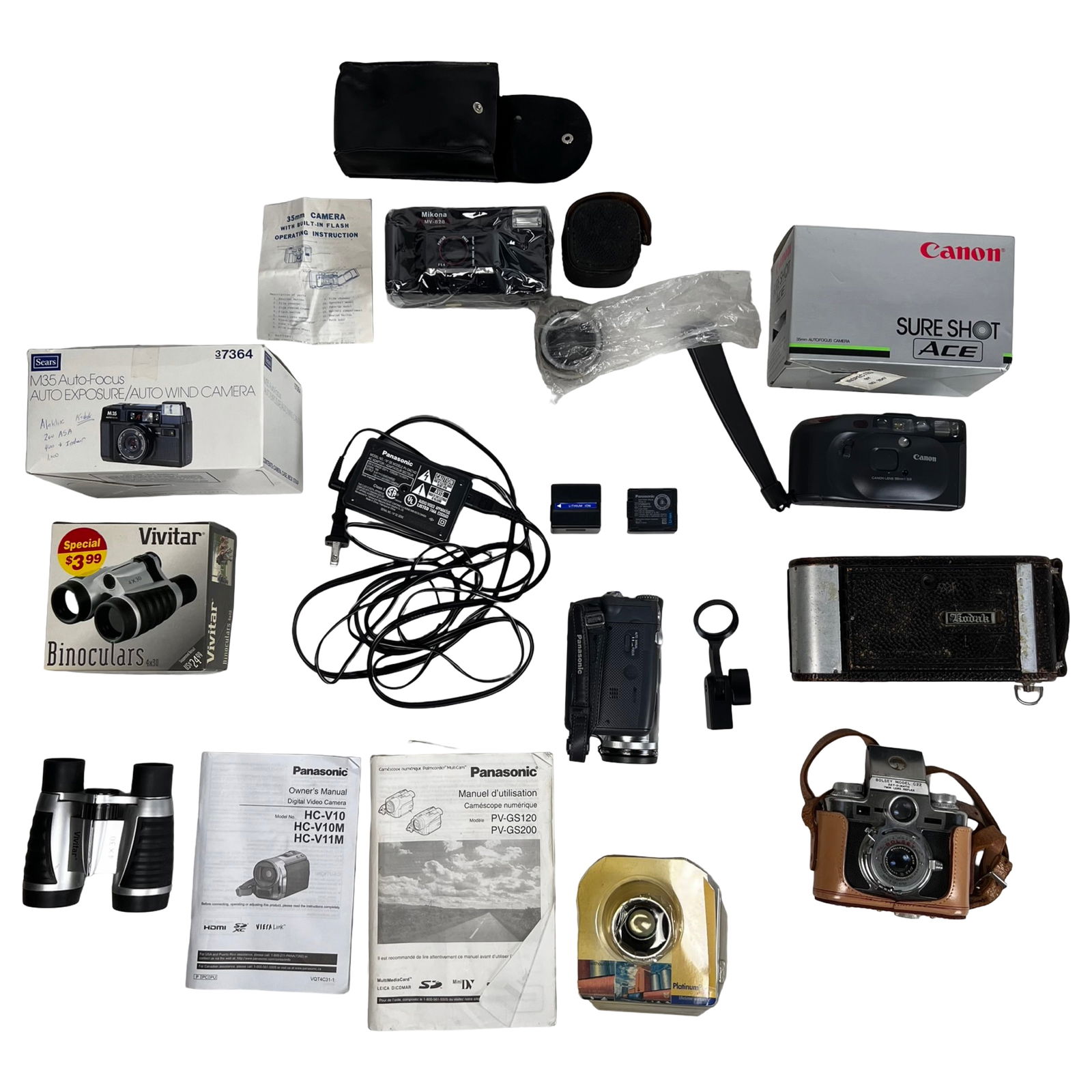 Group of Vintage Cameras, Binoculars & Accessories (1 of 4)