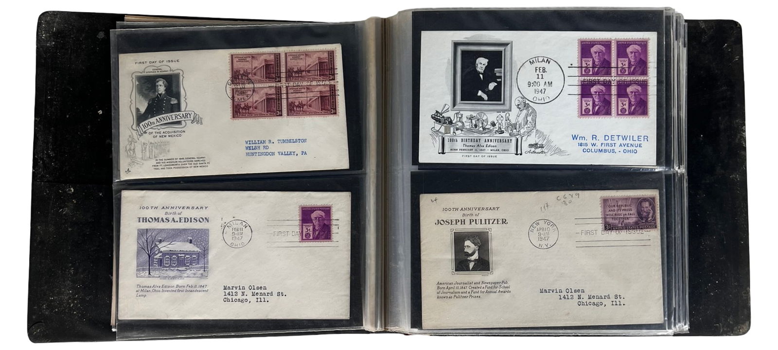 Group of 1940s-1950s FDC First Day Covers in Album - 2