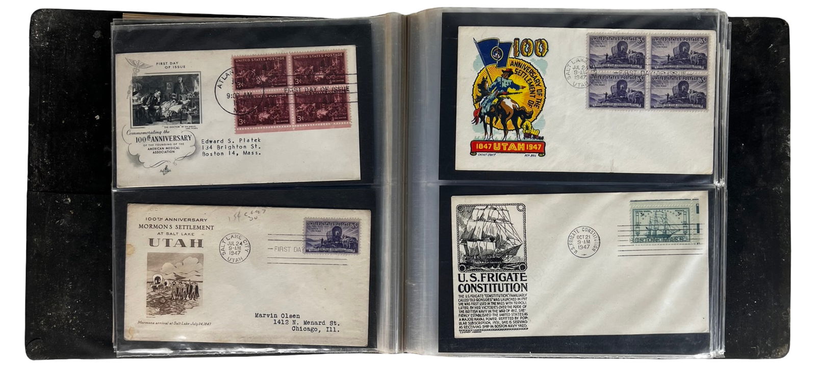 Group of 1940s-1950s FDC First Day Covers in Album - 4