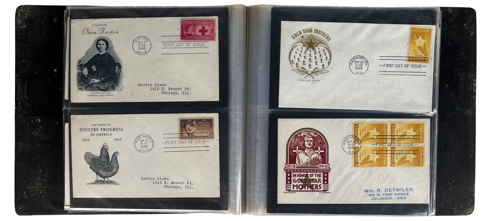 Group of 1940s-1950s FDC First Day Covers in Album - 6