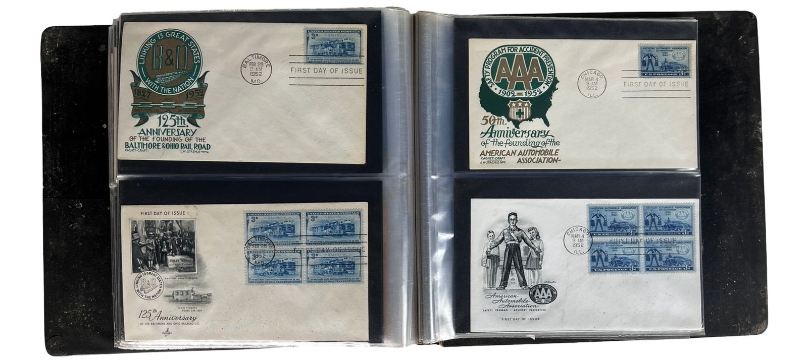 Group of 1940s-1950s FDC First Day Covers in Album - 8