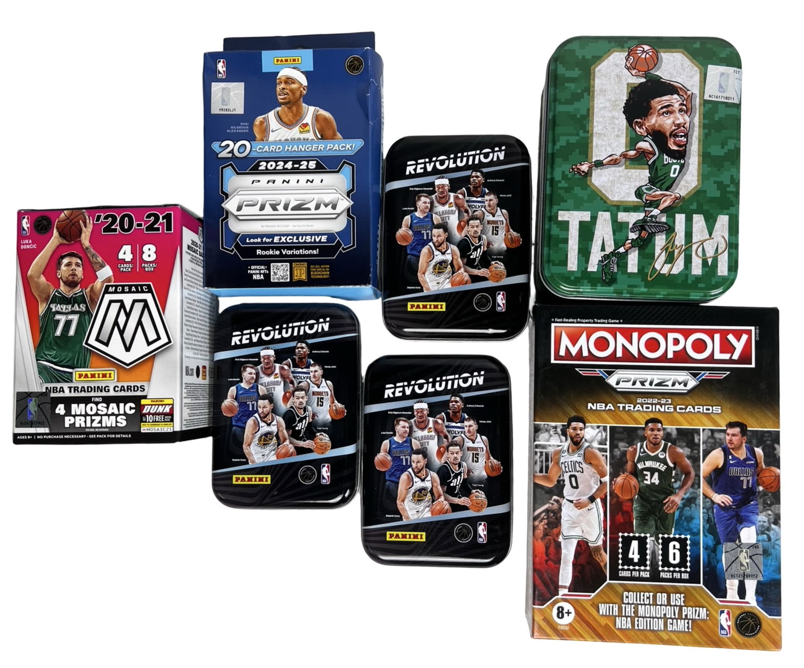 Basketball Card Box Sets - Panini Prizm, Mosaic, R (1 of 1)