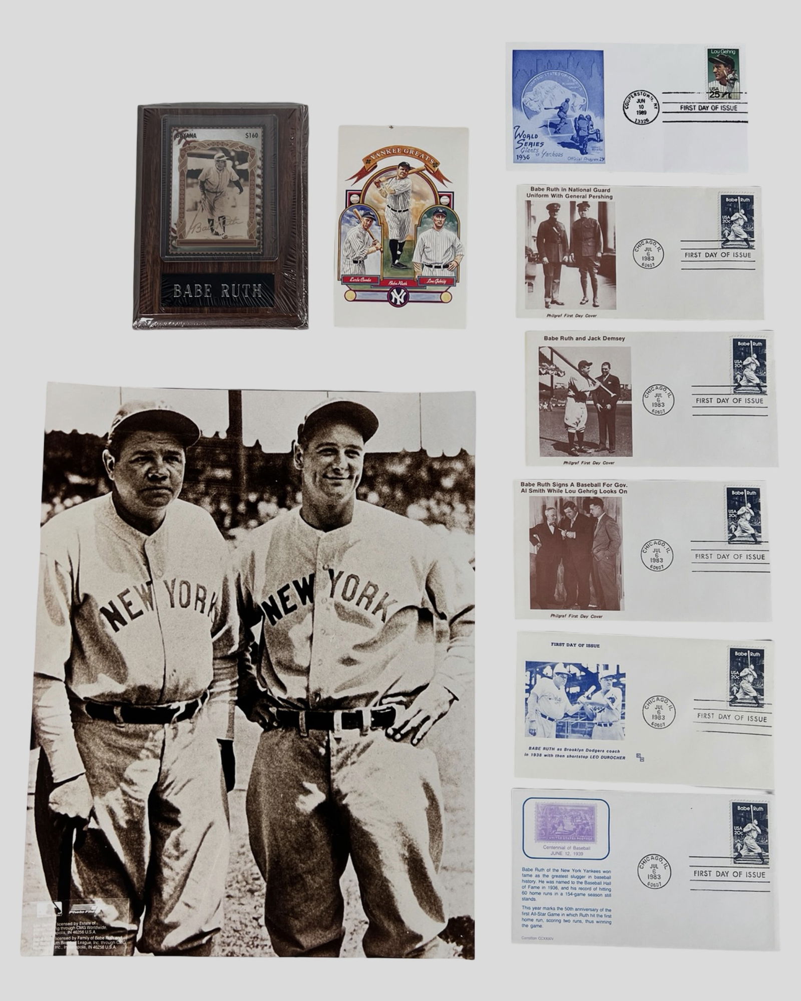 Babe Ruth & Lou Gehrig Memorabilia Collection (1 of 4)