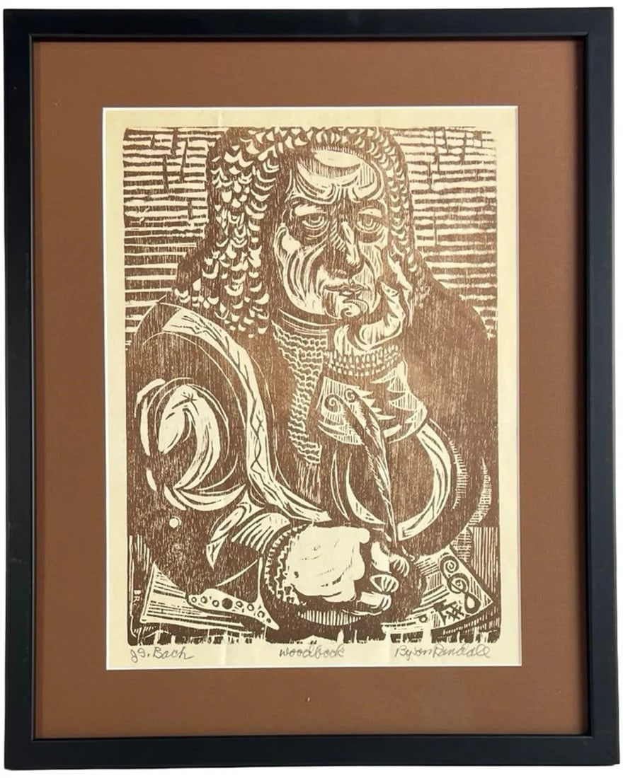 Byron Randall- Johann Sebastian Bach Woodblock (1 of 4)