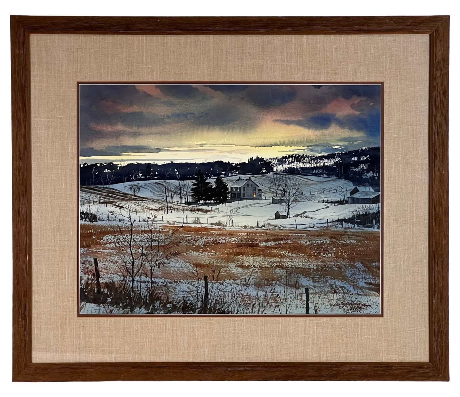 Michael Barkman - Winter Landscape Watercolor (1 of 3)