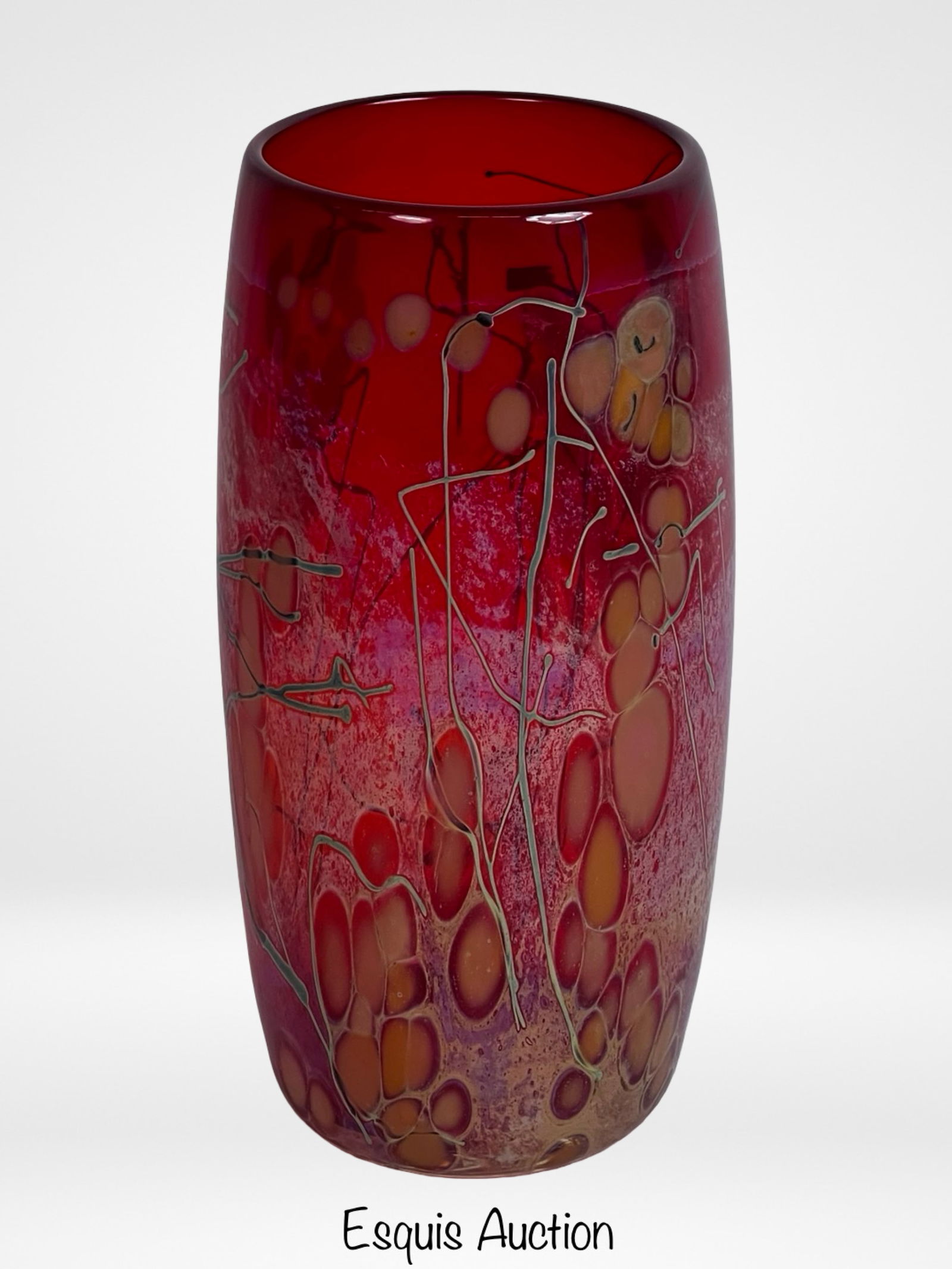Paul Bendzunas Hand-Blown Abstract Art Glass Vase (1 of 4)
