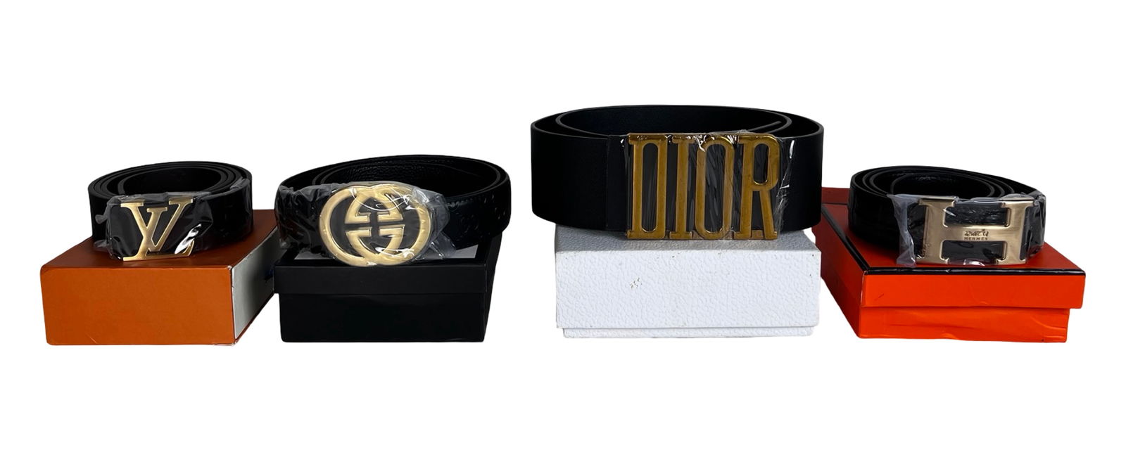 Lot of 4 Designer-Inspired Fashion Belts (1 of 5)