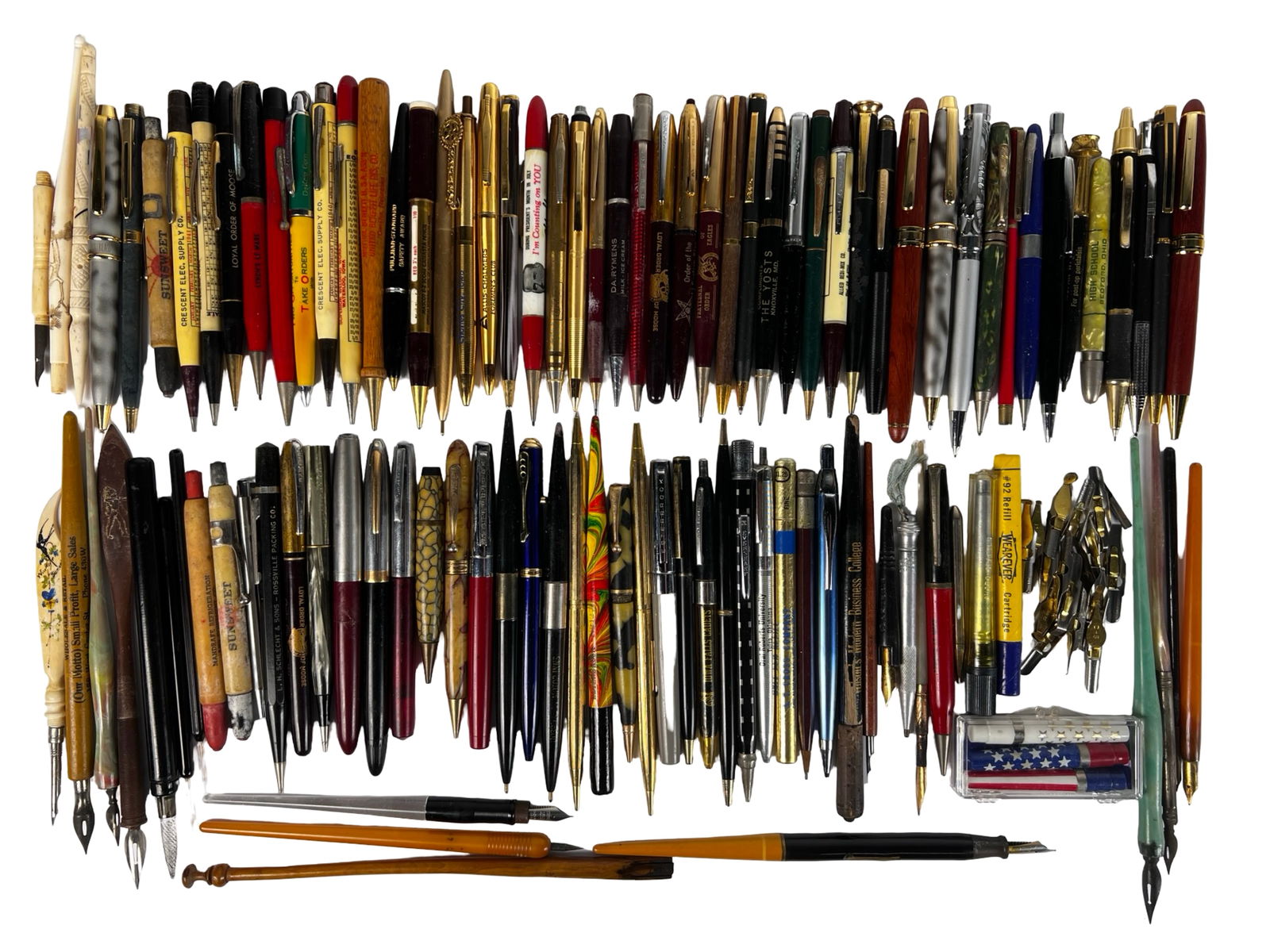 Large Vintage Pen & Pencil Collection w/ Fountain (1 of 4)