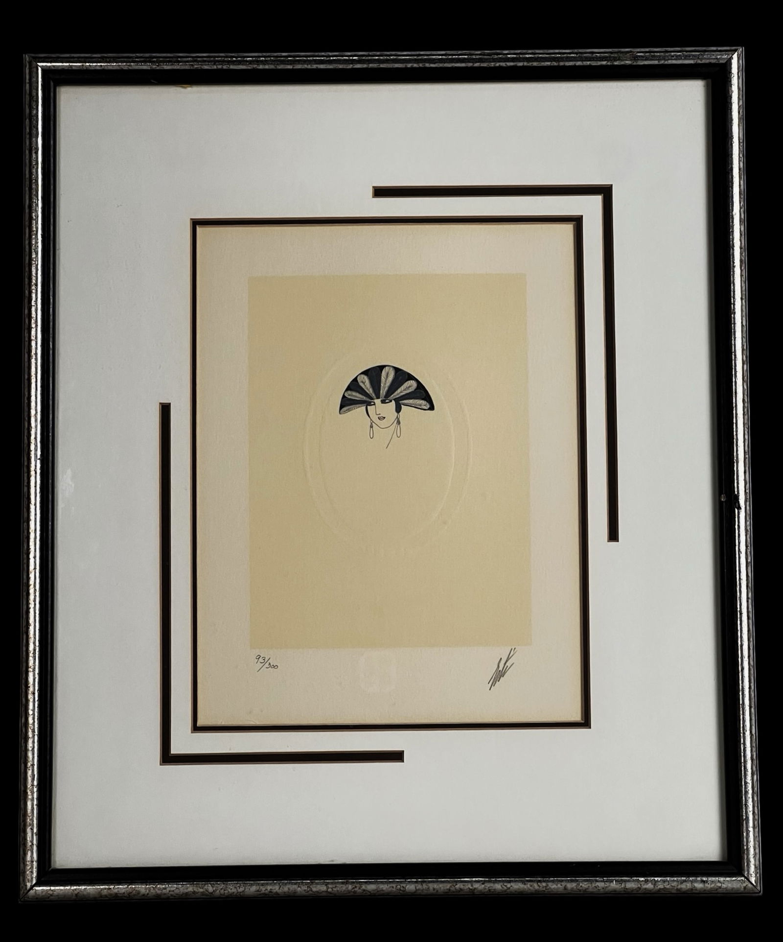 Erte "Feathers" Limited Edition Signed Lithograph (1 of 5)