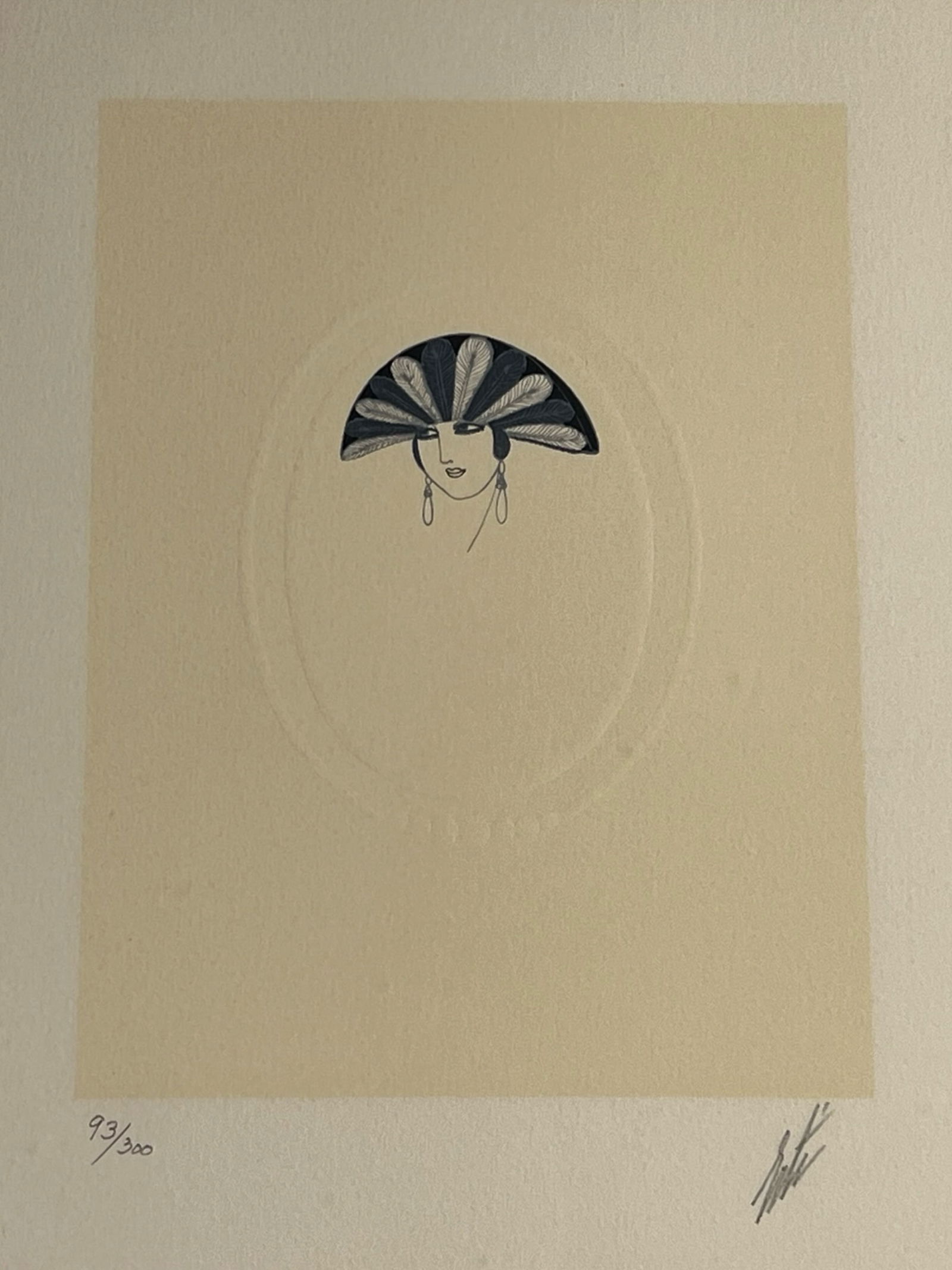 Erte "Feathers" Limited Edition Signed Lithograph - 2